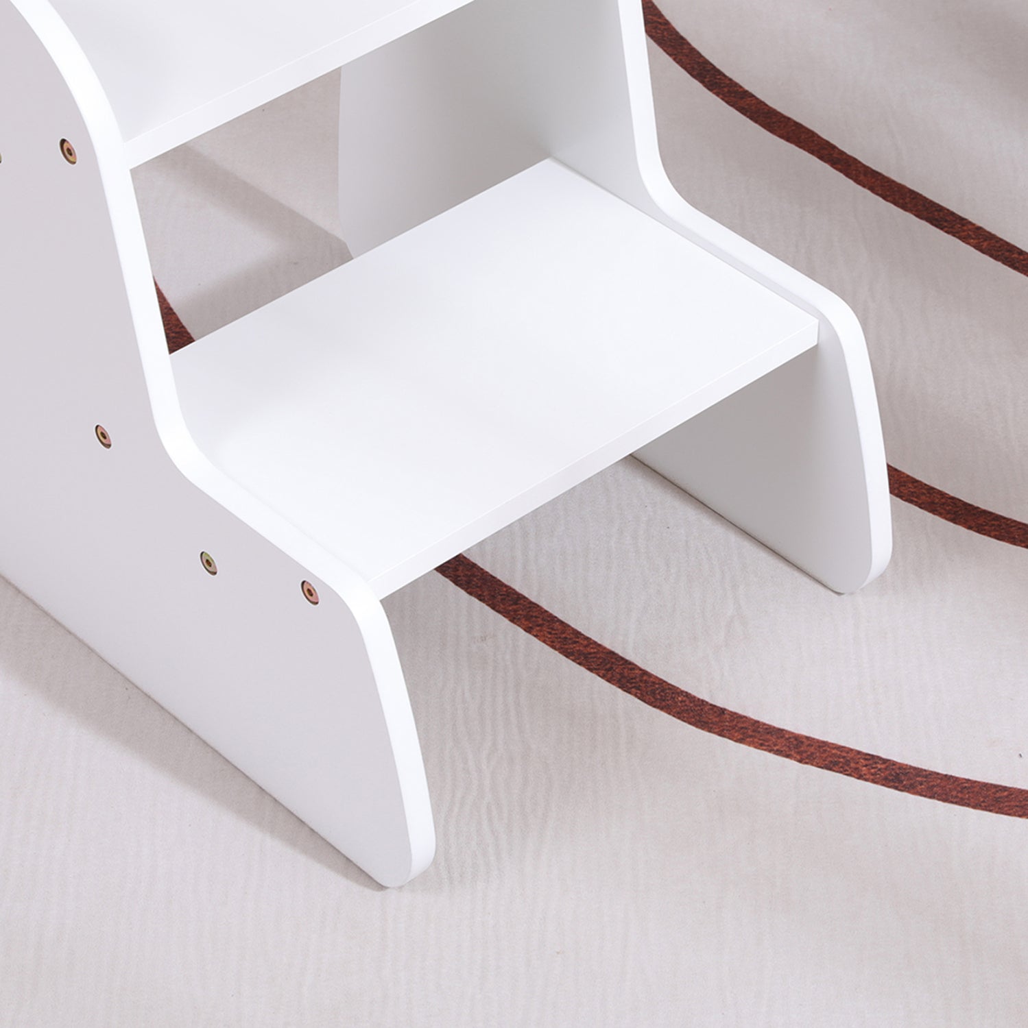 Детска стълба/стол RICKI MDF & шперплат бял 33x43.5x40.5см