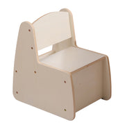 Детски стол с рафт RICKI естествен 33x43x47 см