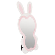 Детско стоящо огледало за под Bunny MDF в розово и бяло - черна стойка 80x162Hсм.