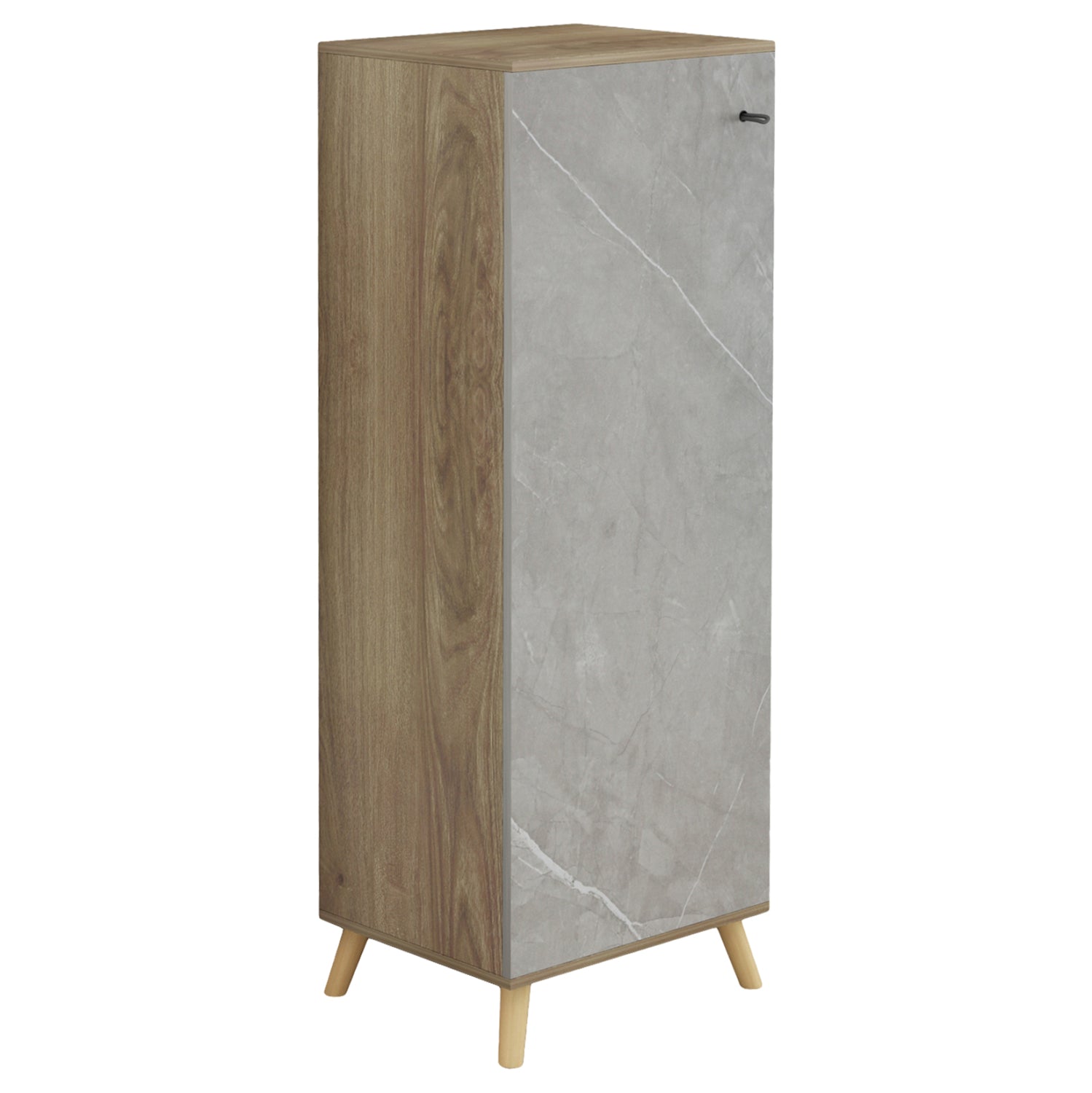 Шкаф за обувки ALVARO меламин в сонома-текстура камък 50x38x135Hсм.