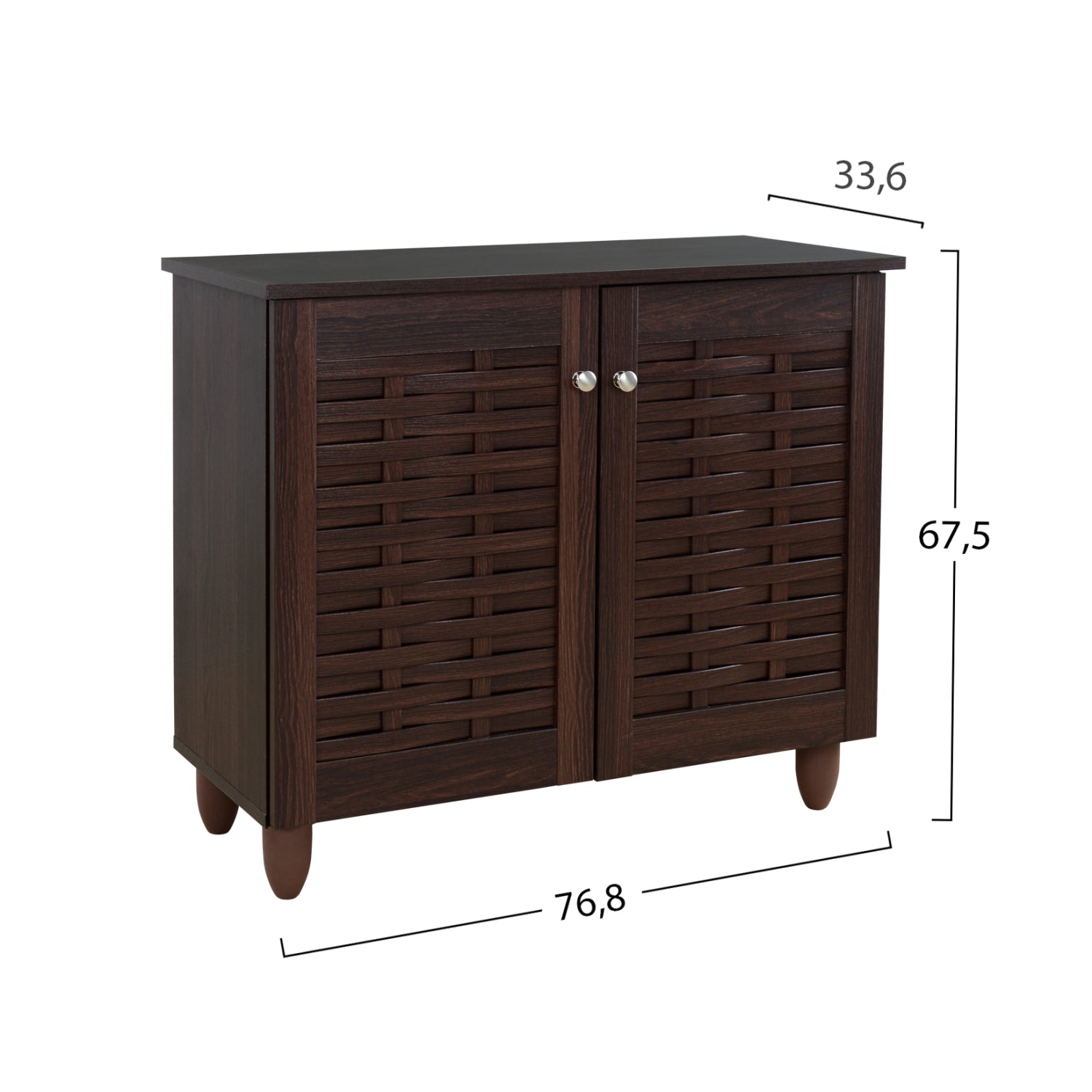 Шкаф за обувки дървен Венге 77x34x67.5Hсм.