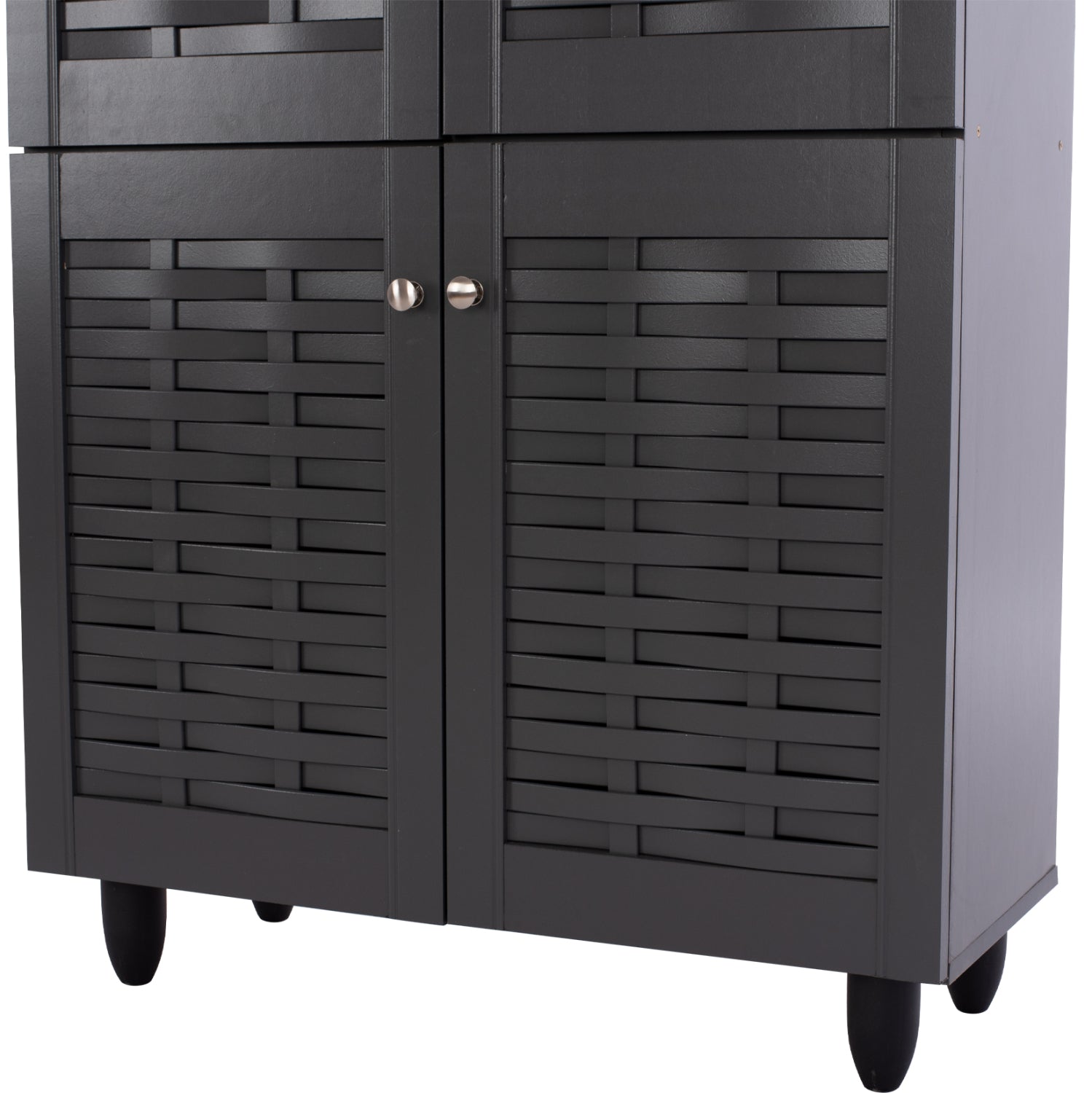Шкаф за обувки KABIRA 4-врати меламин тъмносив 77x34x123см