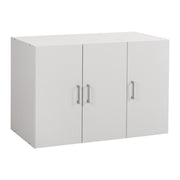 Горен шкаф за гардероб с 3 врати ALIVIA меламин бял 90,2x42x60 см