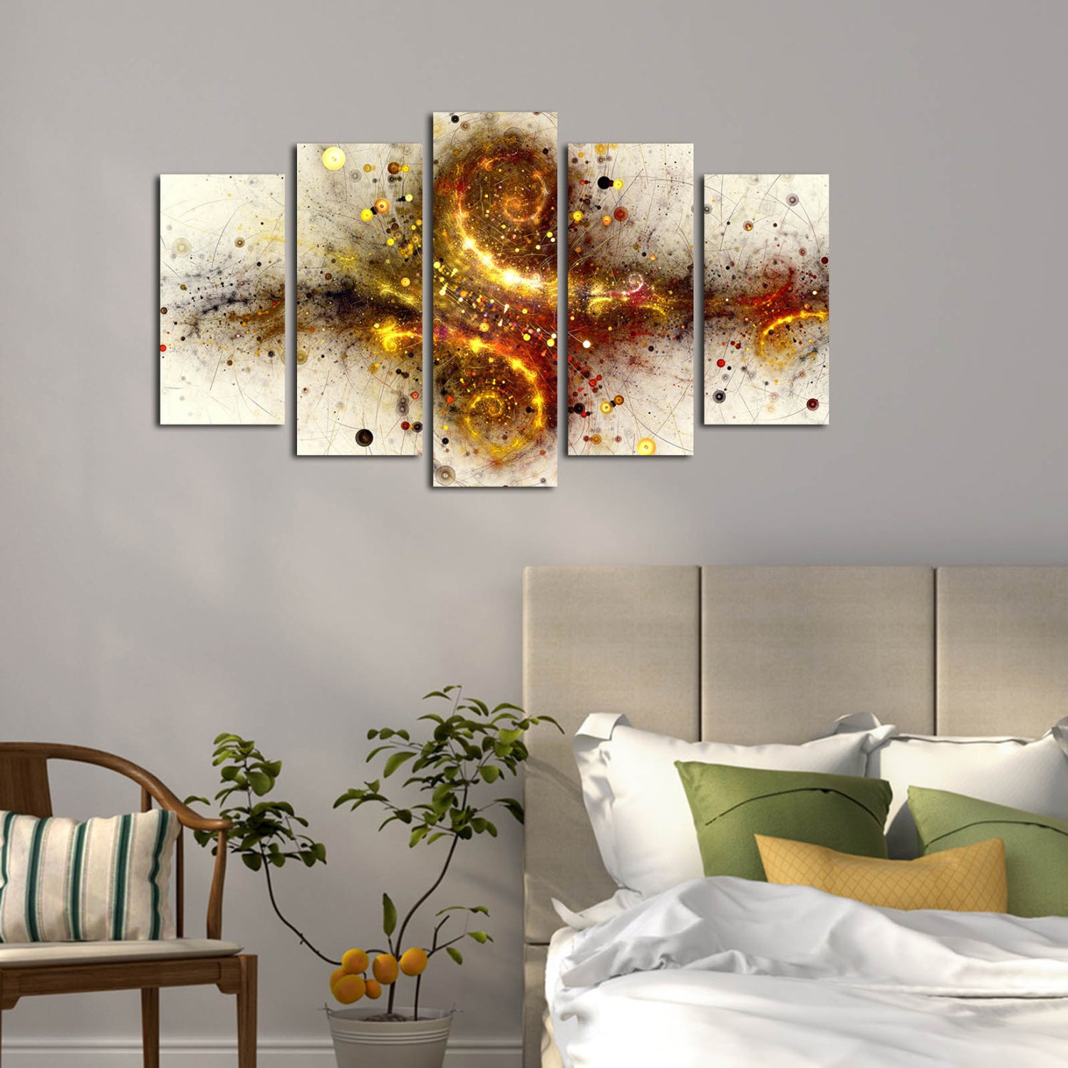 5 части MDF картини експлозия 100X60x0,3 cm.