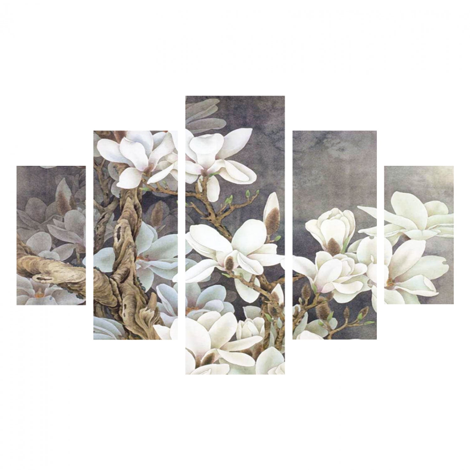 5 части MDF картина магнолия Kobus 82X56x0,3 cm.