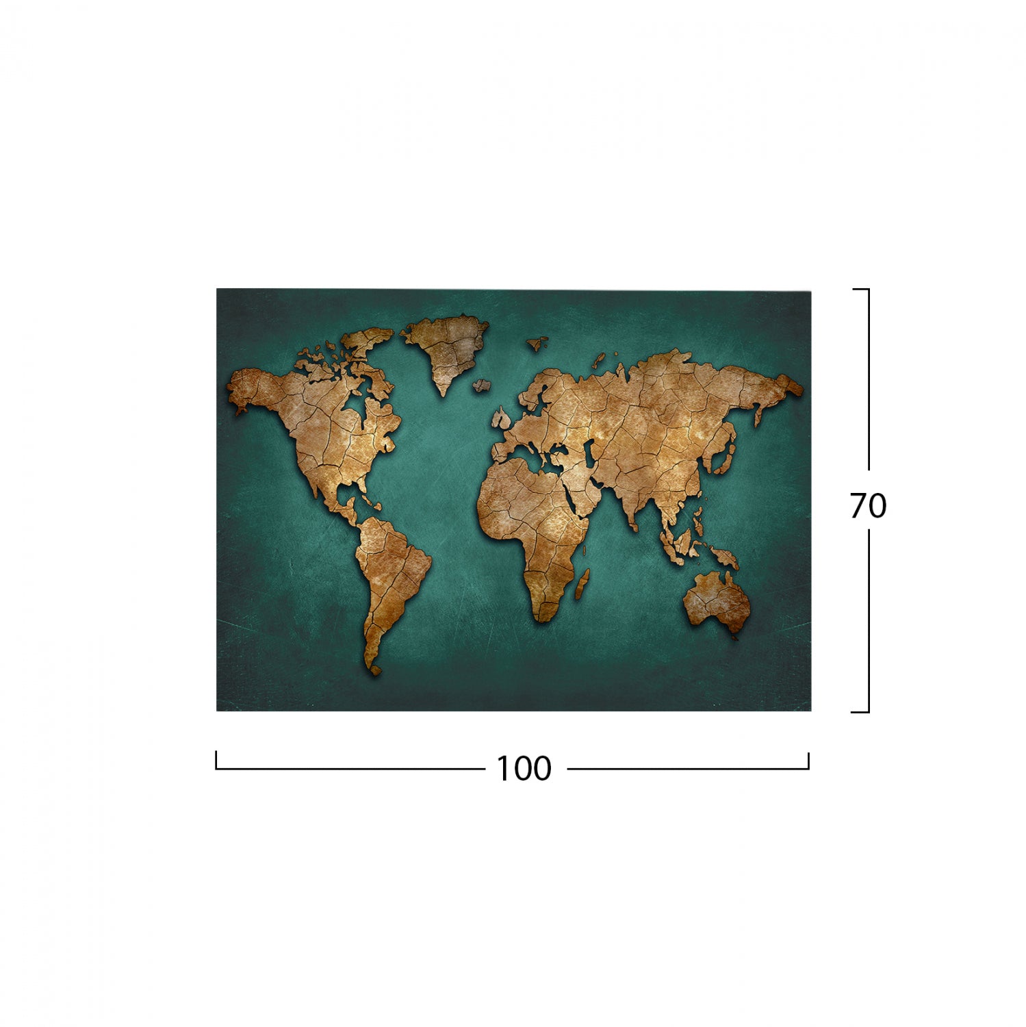 Платно картина Световна карта 100X3X70 см.