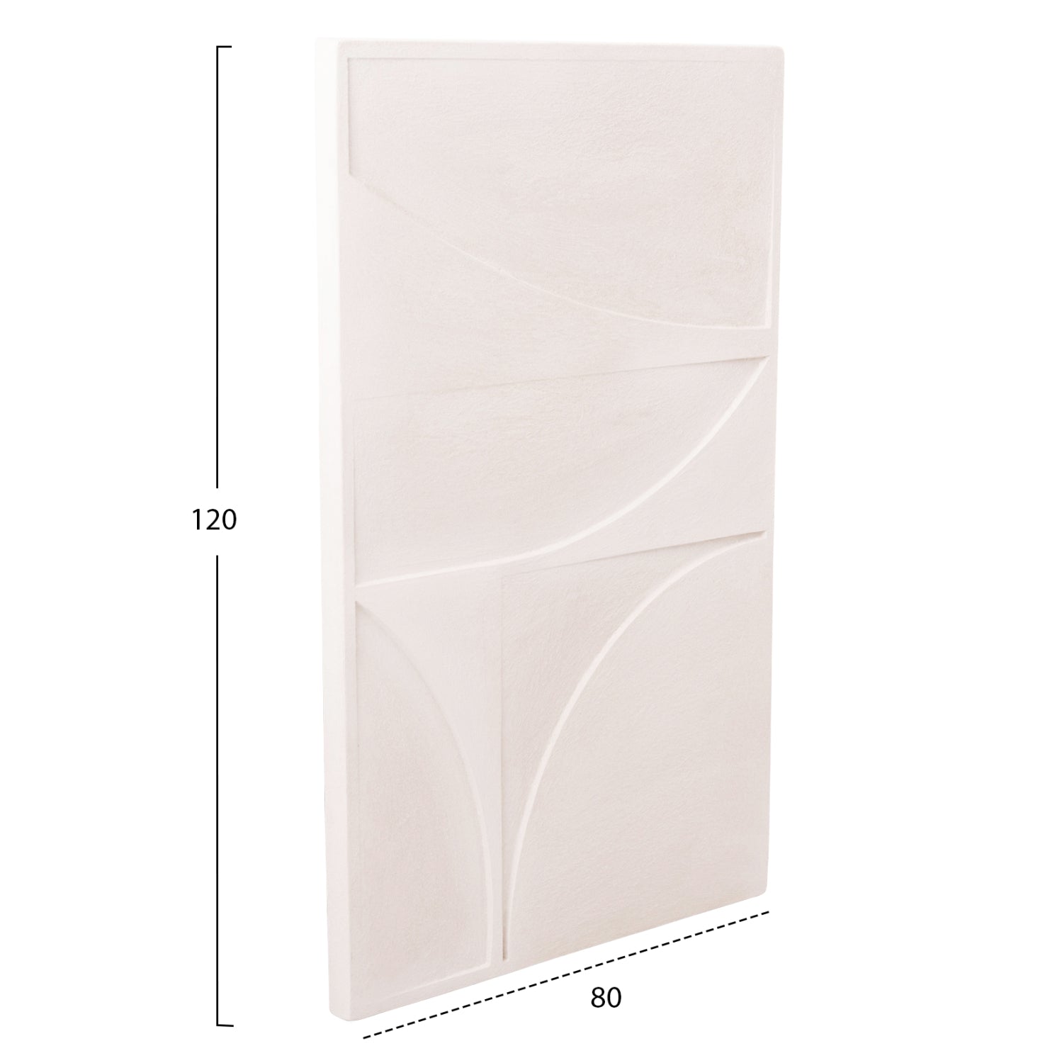 Стенен декоративен панел серия SANTORINI MDF в цвят екрю 80x4(дебелина)x120Hсм.