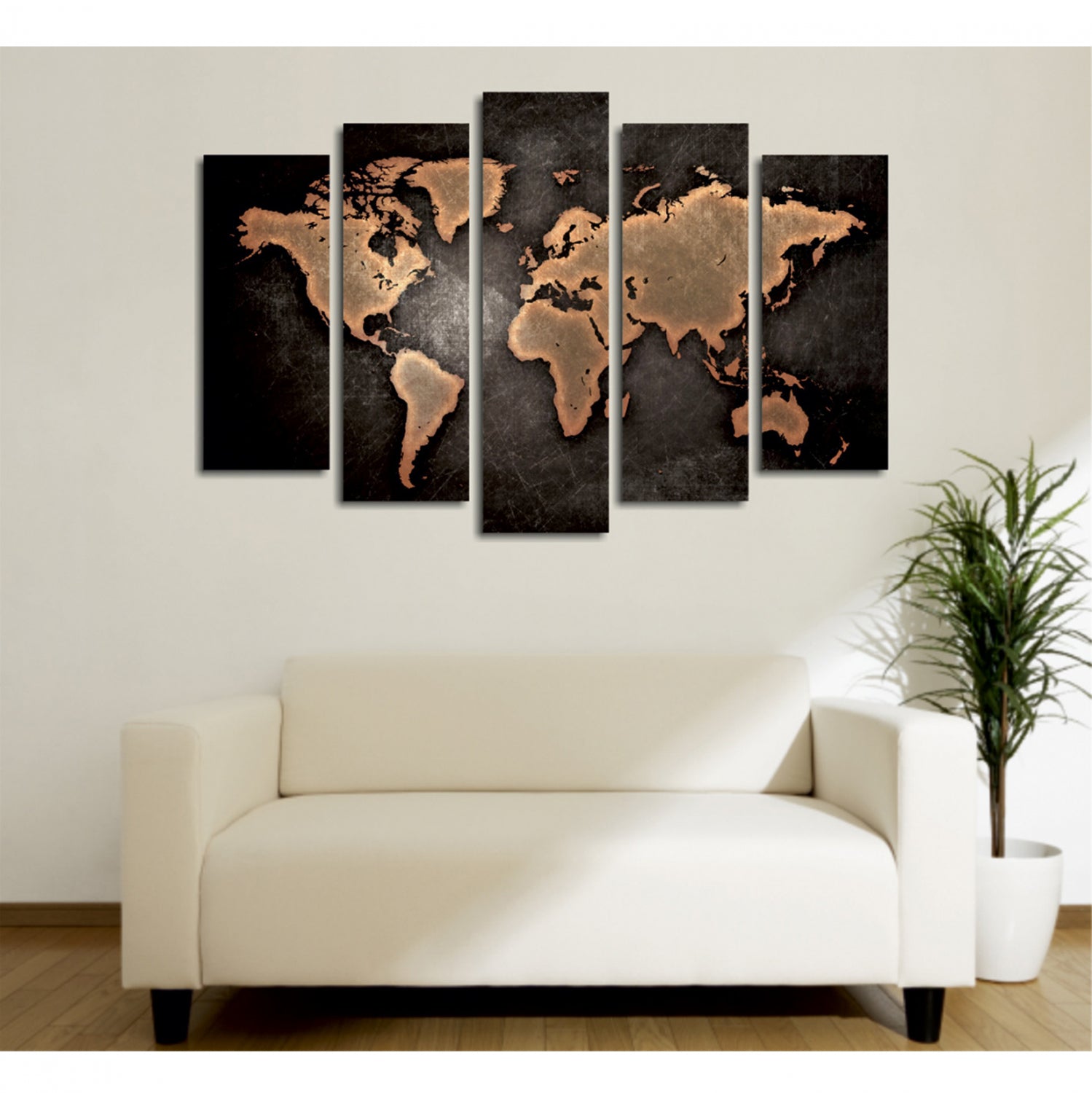 КАРТИНА 5 ЧАСТИ ВЪРХУ ПЛАТНО 105X3X70 см.