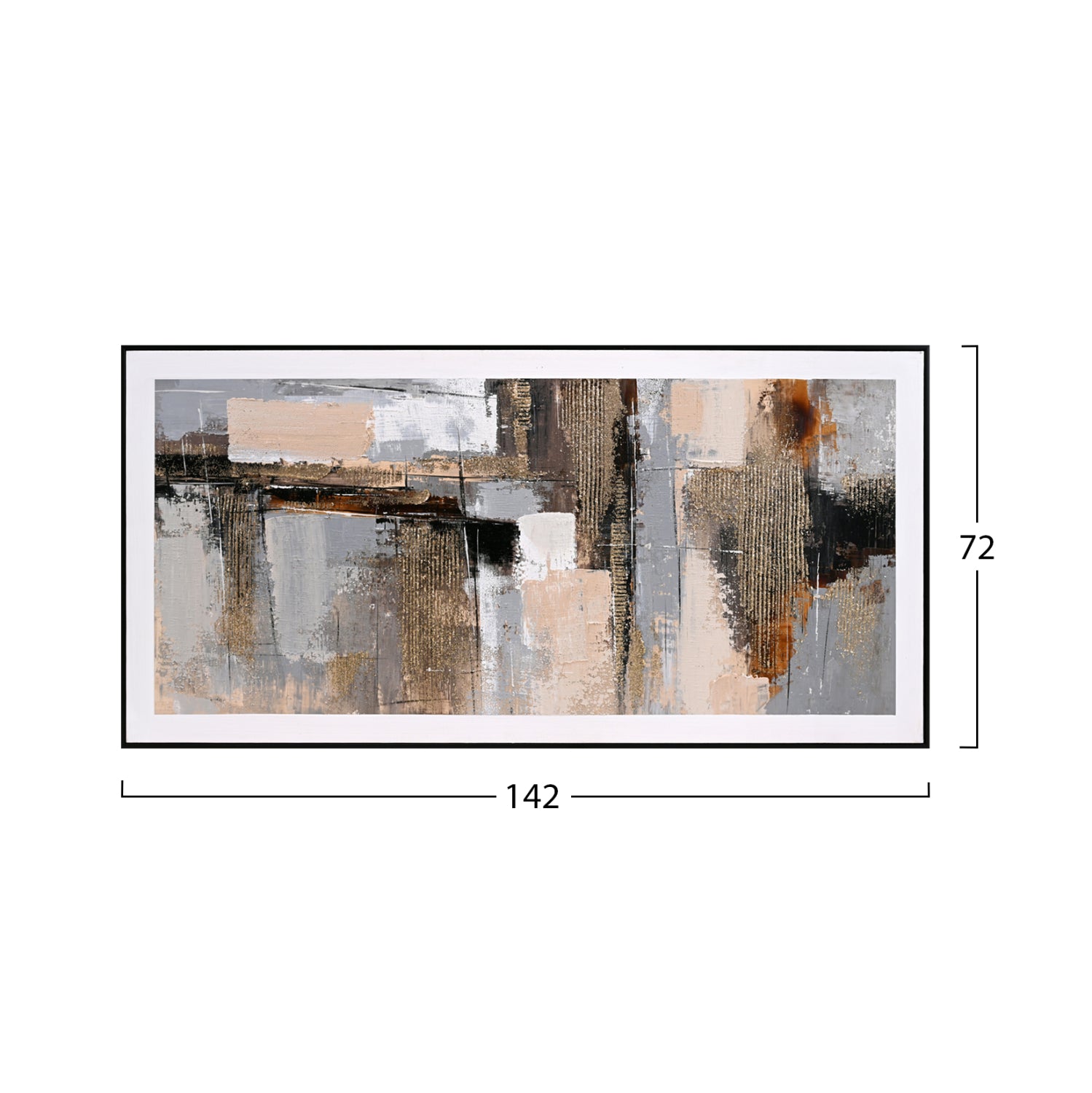 СТЕННА КАРТИНА SEDIMENT ЧЕРНА PS РАМКА-ПЛАТНО 142x4.5x72Hсм.