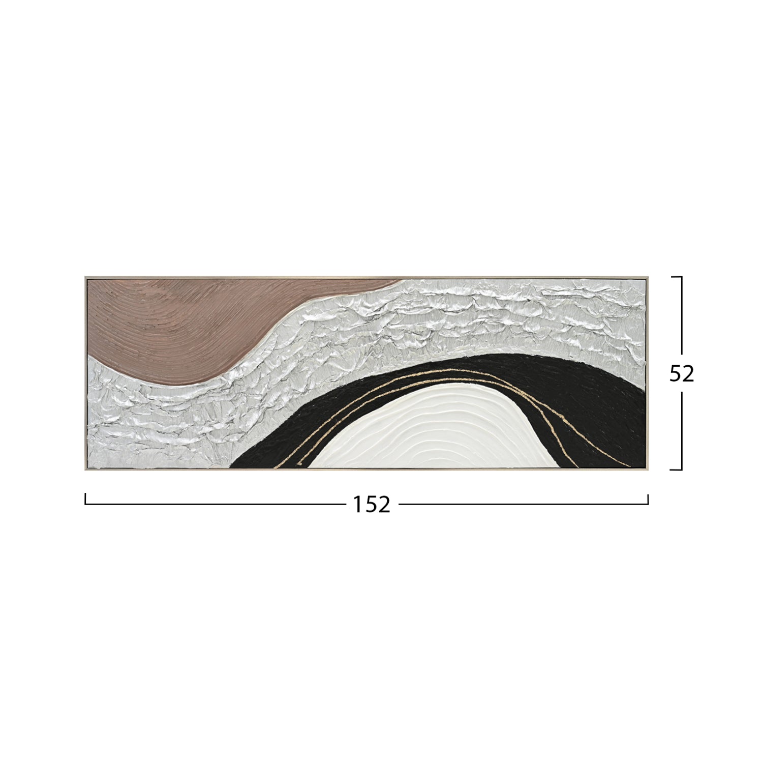 СТЕННА КАРТИНА ABSTRACT БЕЖОВА PS РАМКА-ПЛАТНО-РЪЧНА ИЗРАБОТКА 152x4.5x52Hсм.