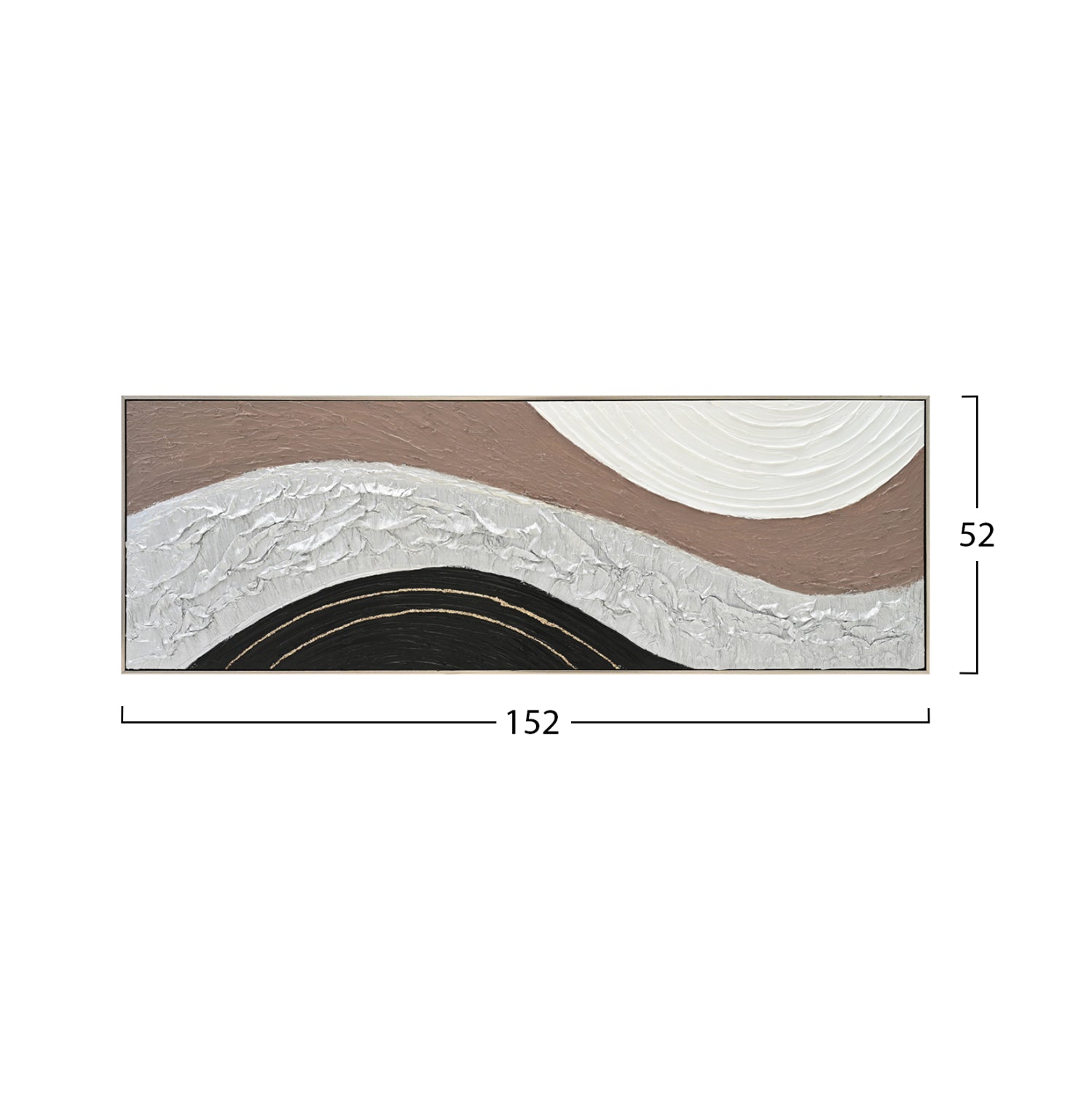 СТЕННА КАРТИНА ABSTRACT БЕЖОВА PS РАМКА-ПЛАТНО-РЪЧНА ИЗРАБОТКА 152x4.5x52Hсм.