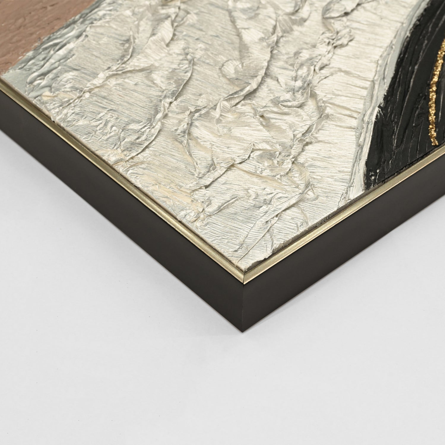 СТЕННА КАРТИНА ABSTRACT БЕЖОВА PS РАМКА-ПЛАТНО-РЪЧНА ИЗРАБОТКА 152x4.5x52Hсм.
