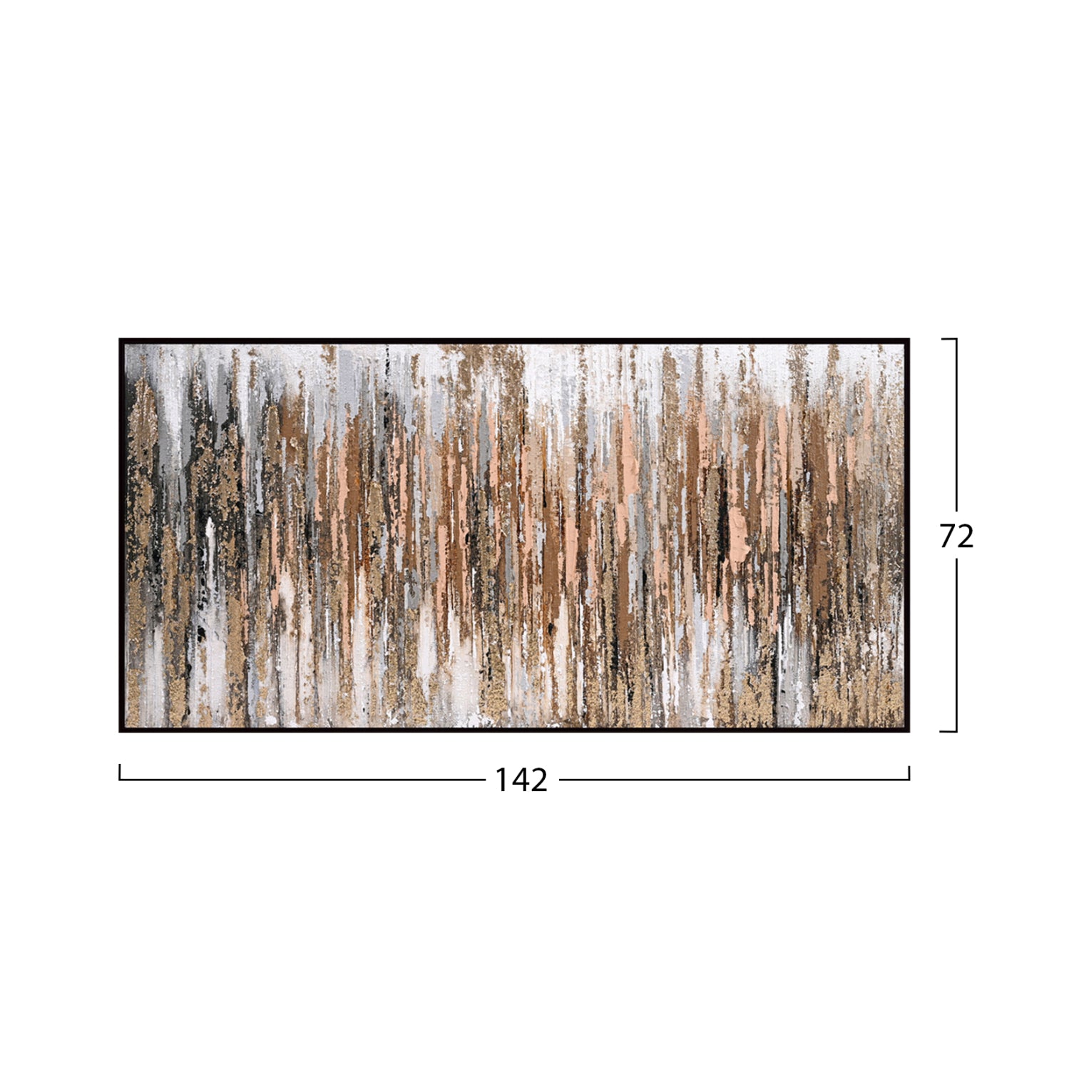 СТЕННА КАРТИНА SEDIMENT ЧЕРНА PS РАМКА-ПЛАТНО 142x4.5x72Hсм.