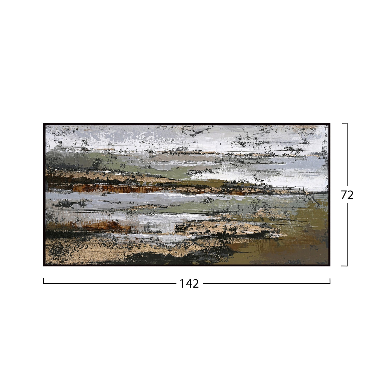 СТЕННА КАРТИНА SEDIMENT ЧЕРНА PS РАМКА-ПЛАТНО 142x4.5x72Hсм.