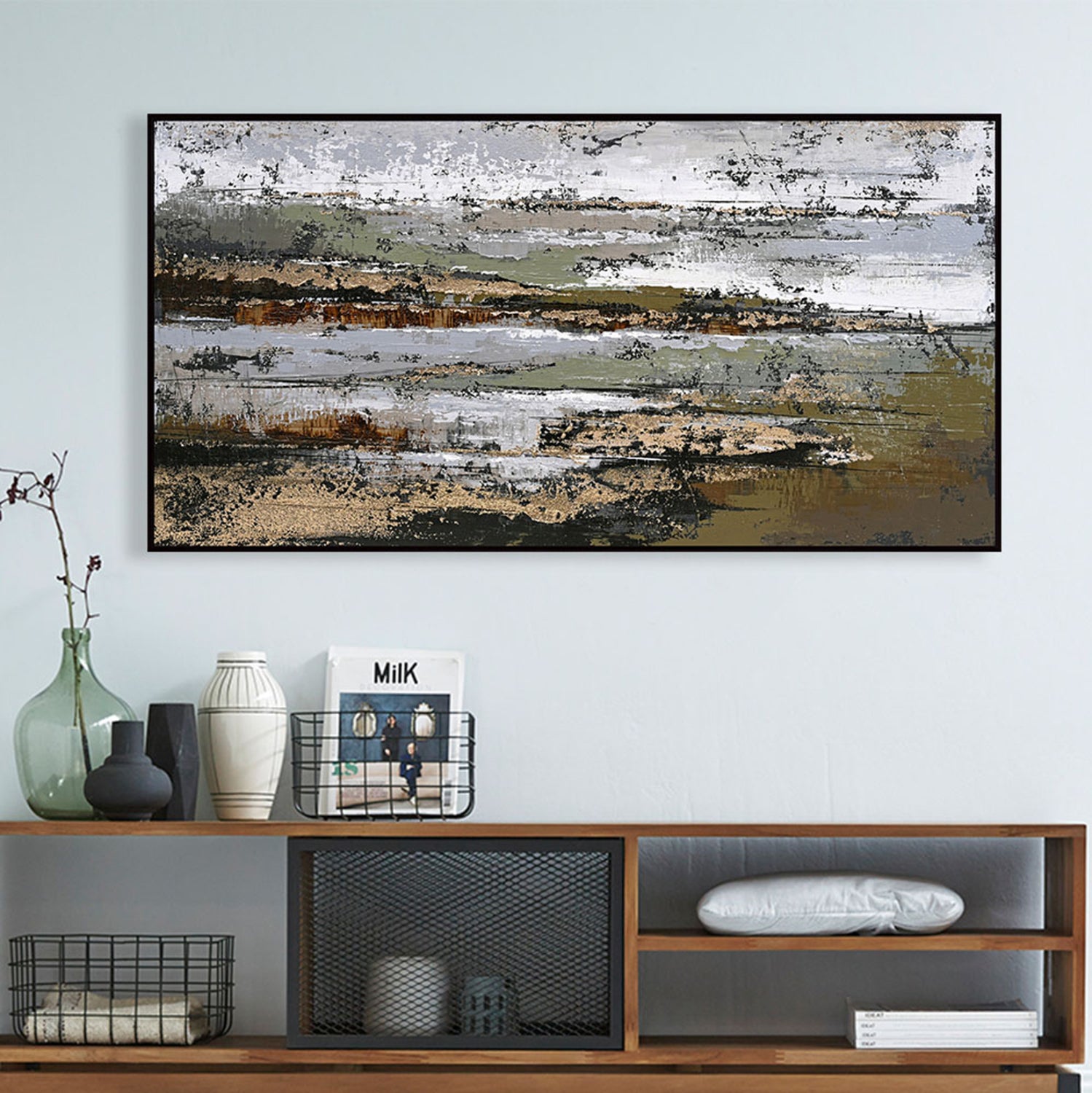 СТЕННА КАРТИНА SEDIMENT ЧЕРНА PS РАМКА-ПЛАТНО 142x4.5x72Hсм.