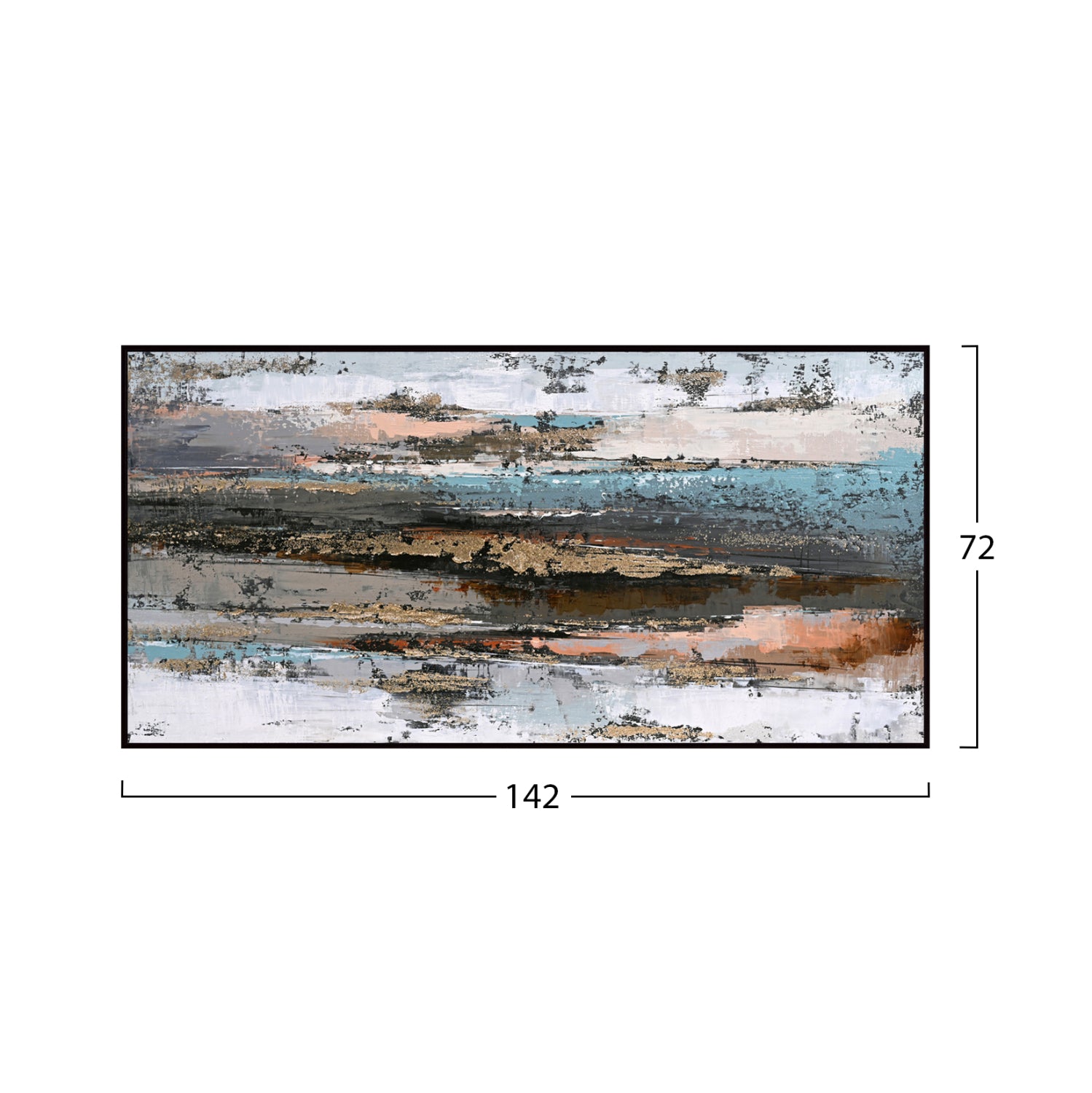 СТЕННА КАРТИНА SEDIMENT ЧЕРНА PS РАМКА-ПЛАТНО 142x4.5x72Hсм.