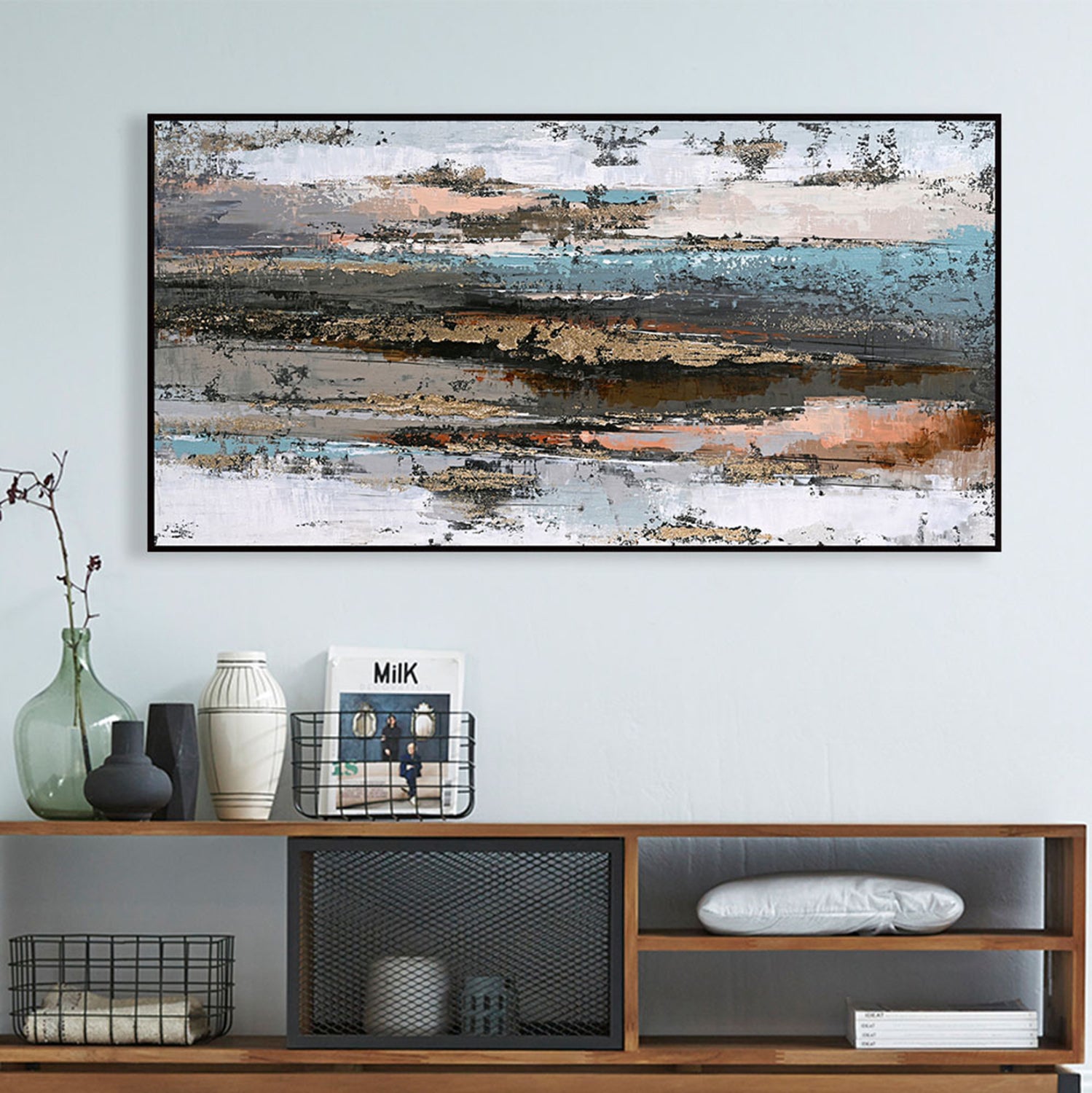 СТЕННА КАРТИНА SEDIMENT ЧЕРНА PS РАМКА-ПЛАТНО 142x4.5x72Hсм.