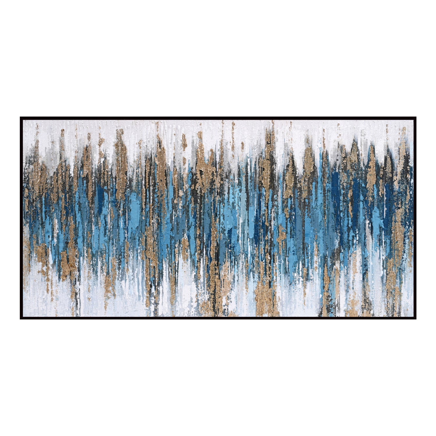 СТЕННА КАРТИНА SEDIMENT (СИНЬО) БЕЖОВА PS РАМКА-ПЛАТНО 142x4.5x72Hсм.