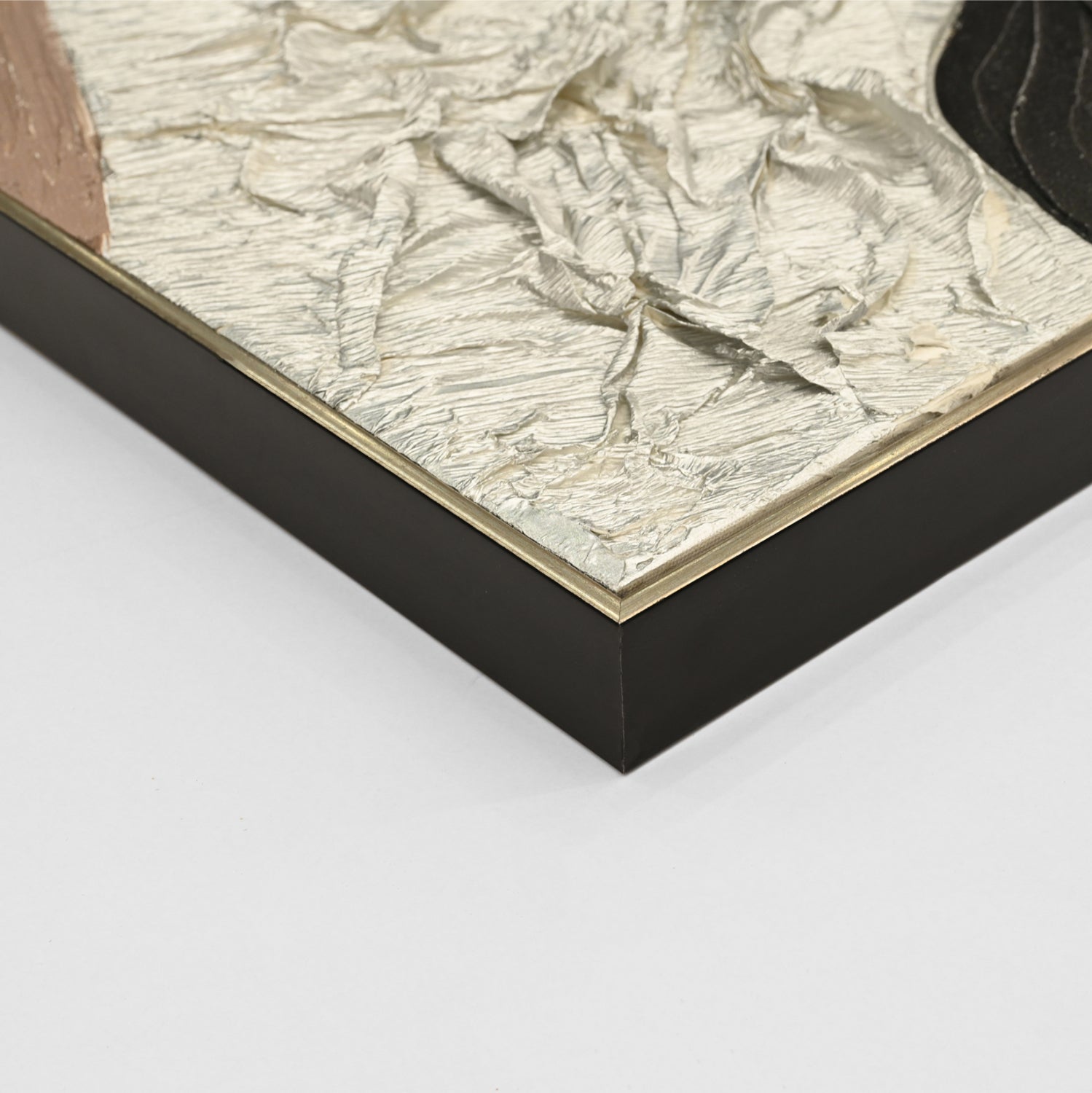 СТЕННА КАРТИНА ABSTRACT (КВАДРАТНА) БЕЖОВА PS РАМКА-ПЛАТНО-РЪЧНА ИЗРАБОТКА 82x4.5x82Hсм.