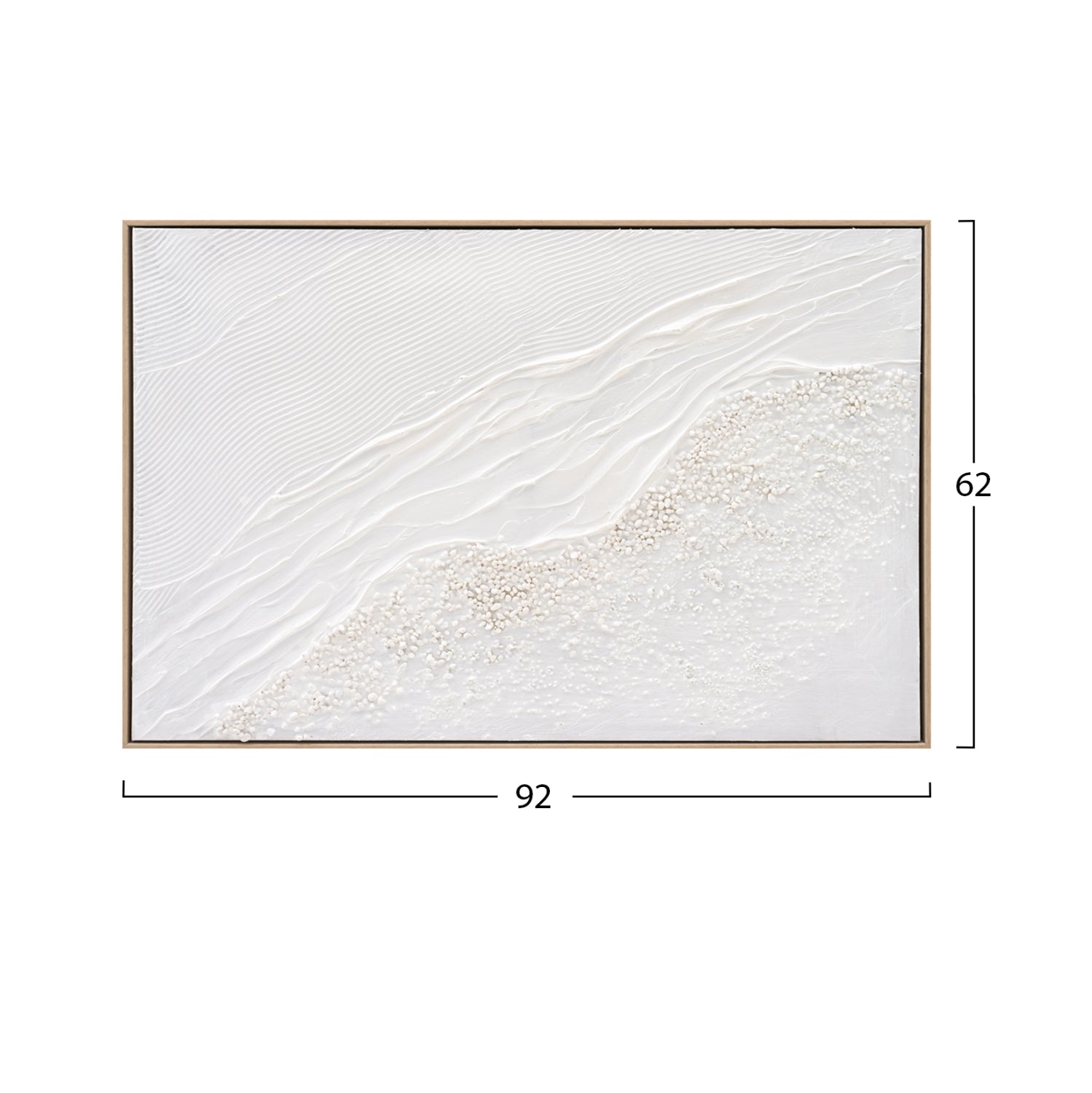 СТЕННА КАРТИНА SEDIMENT С БЕЖОВА PS РАМКА-ПЛАТНО С ОТТЕНЪЦИ НА БЯЛО 92x4,5x62Hсм.