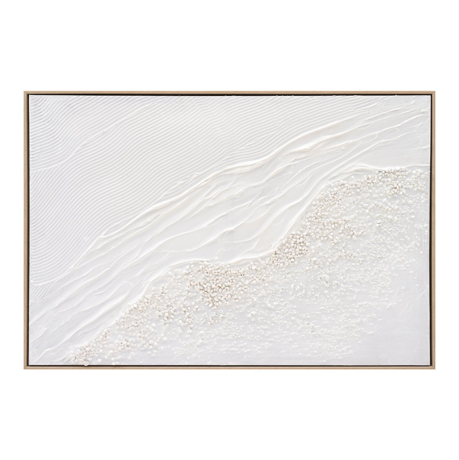 СТЕННА КАРТИНА SEDIMENT С БЕЖОВА PS РАМКА-ПЛАТНО С ОТТЕНЪЦИ НА БЯЛО 92x4,5x62Hсм.