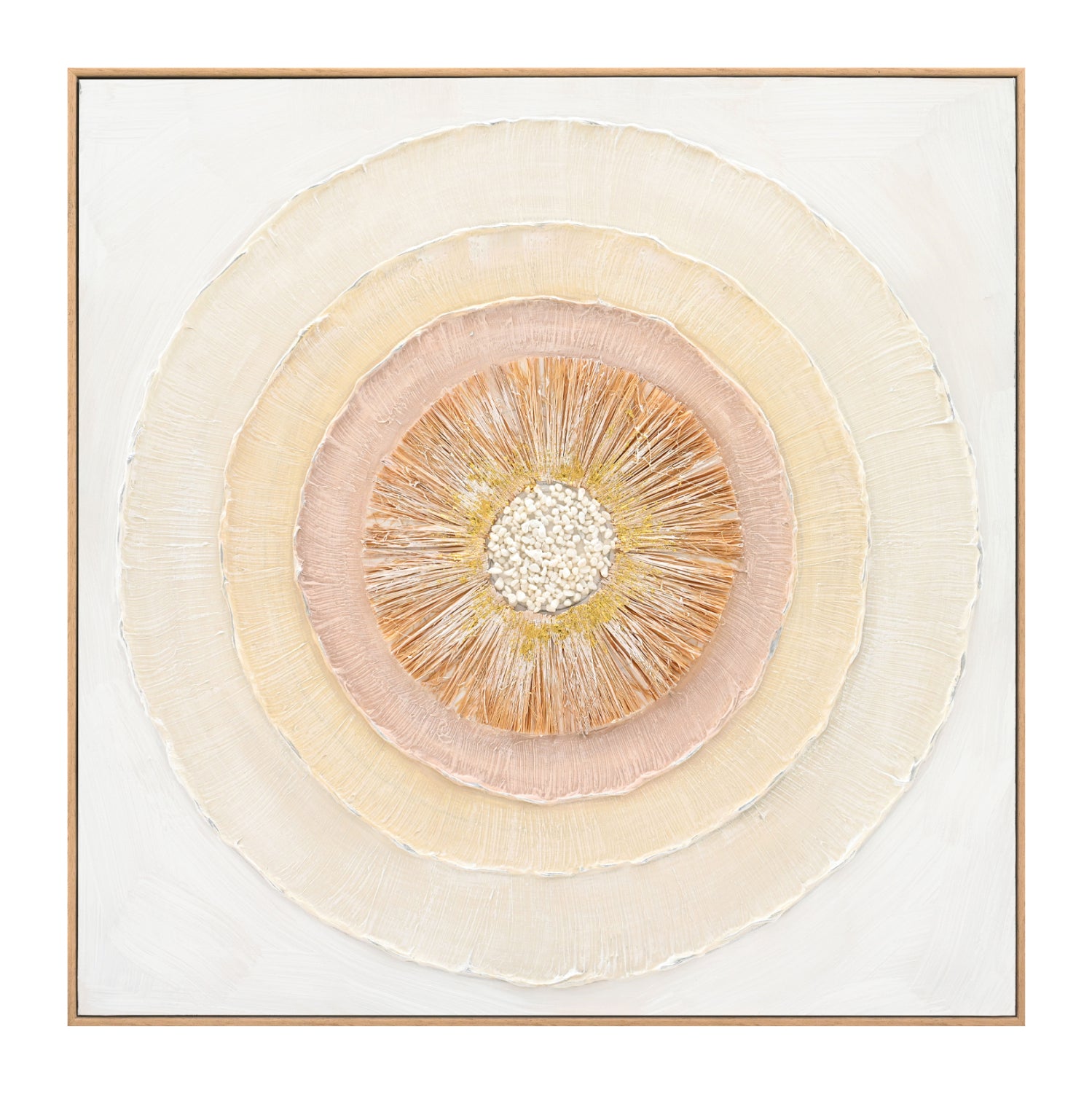 СТЕННА КАРТИНА С БЕЖОВА PS РАМКА-ПЛАТНО КРЪГОВЕ 82x4,5x82Hсм.
