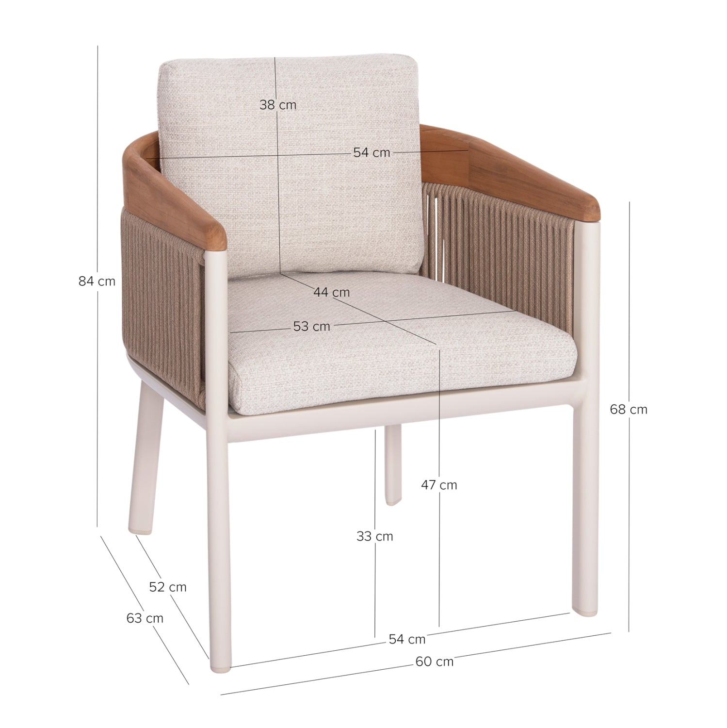 Полутрапезен стол алуминий серия Аркадия 60x63x84 см