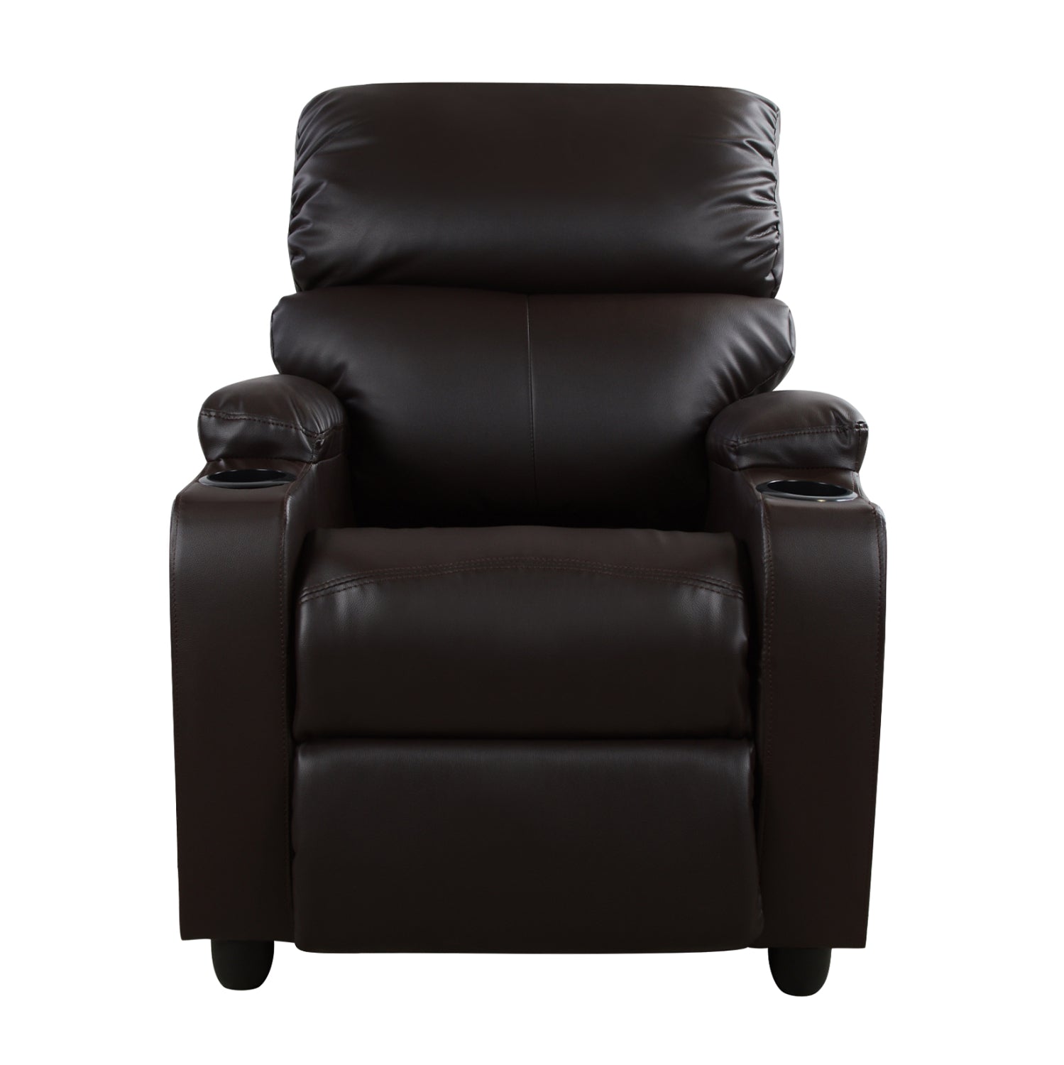 Фотьойл Relax с механизъм за поставка за крака PU кафяв 80x95x103 см