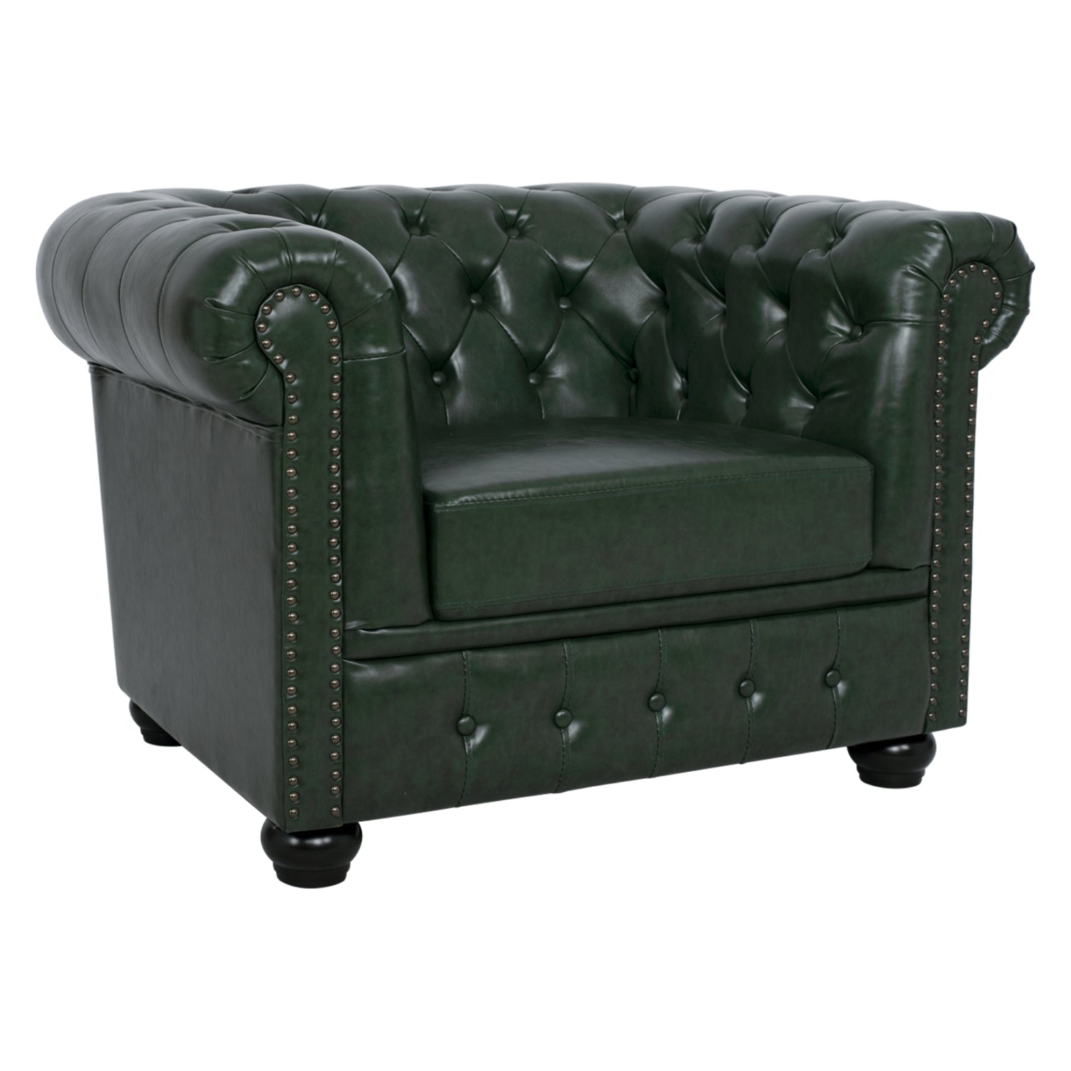 Фотьойл T. Chesterfield POLINA кипарис зелено PU 106x87x70H см.
