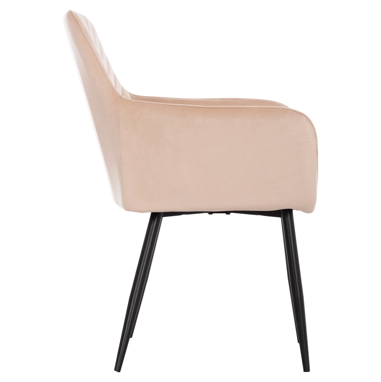 ТРАПЕЗЕН СТОЛ LATRELL ВЕЛУР ЕКРУ И ЧЕРНИ МЕТАЛНИ КРАКА 54x57x84Hсм.