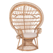 ФОТЬОЙЛ ROYAL PEACOCK РАТАН ЕСТЕСТВЕН - ВЪЗГЛАВНИЦА БЕЖОВ 114x72x150Hсм.
