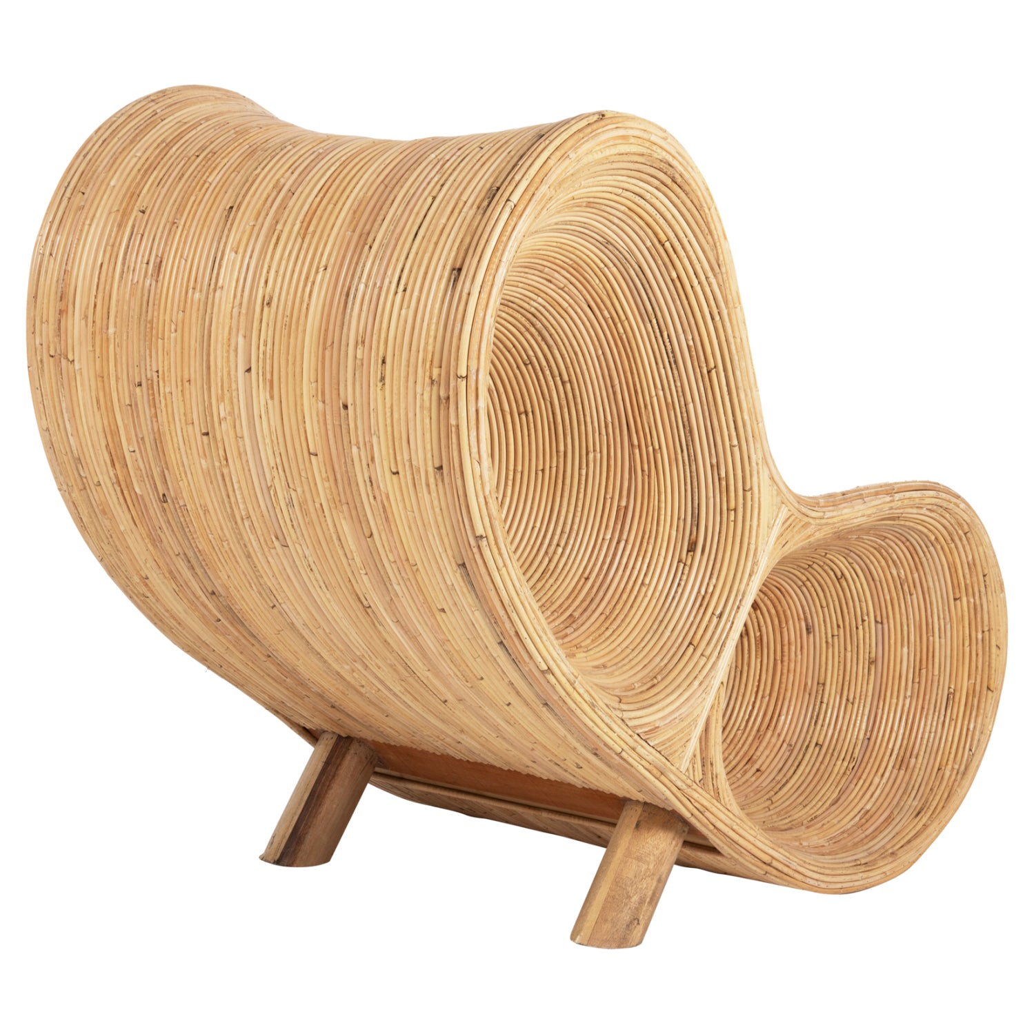 Фотьойл CURVY LOUNGE ратан в естествен цвят 63x128x97Hсм.