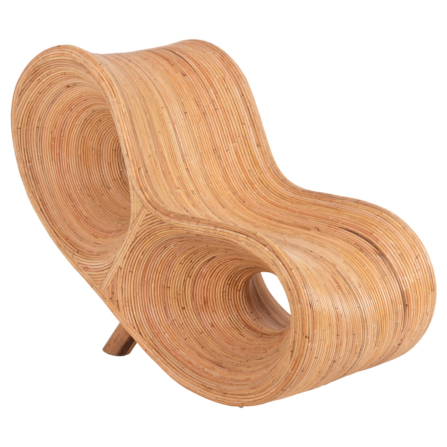 Фотьойл CURVY LOUNGE ратан в естествен цвят 63x128x97Hсм.