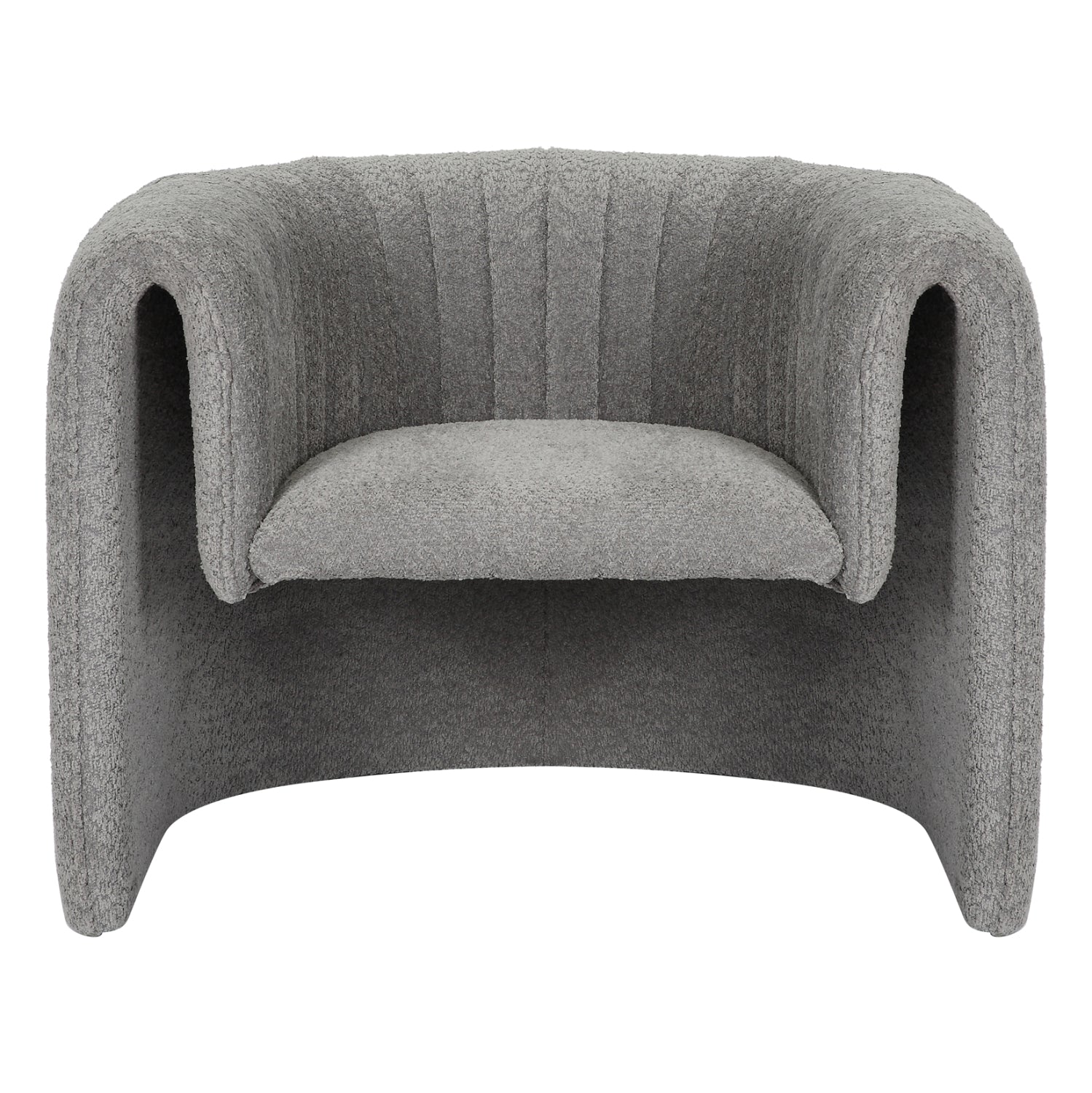 Фотьойл RIKER с метална рамка и сива букле материя 92x74x69Hсм.