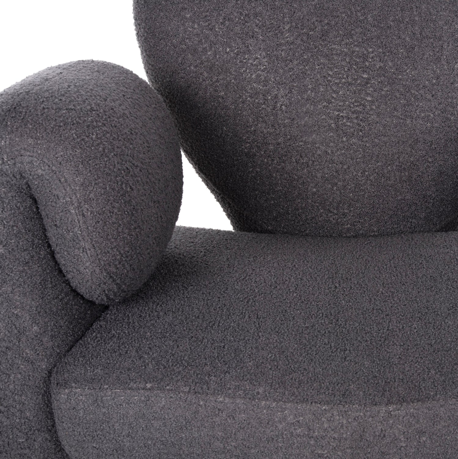Трапезен фотьойл HARTT сив TEDDY плат 84x74x87Hcm.