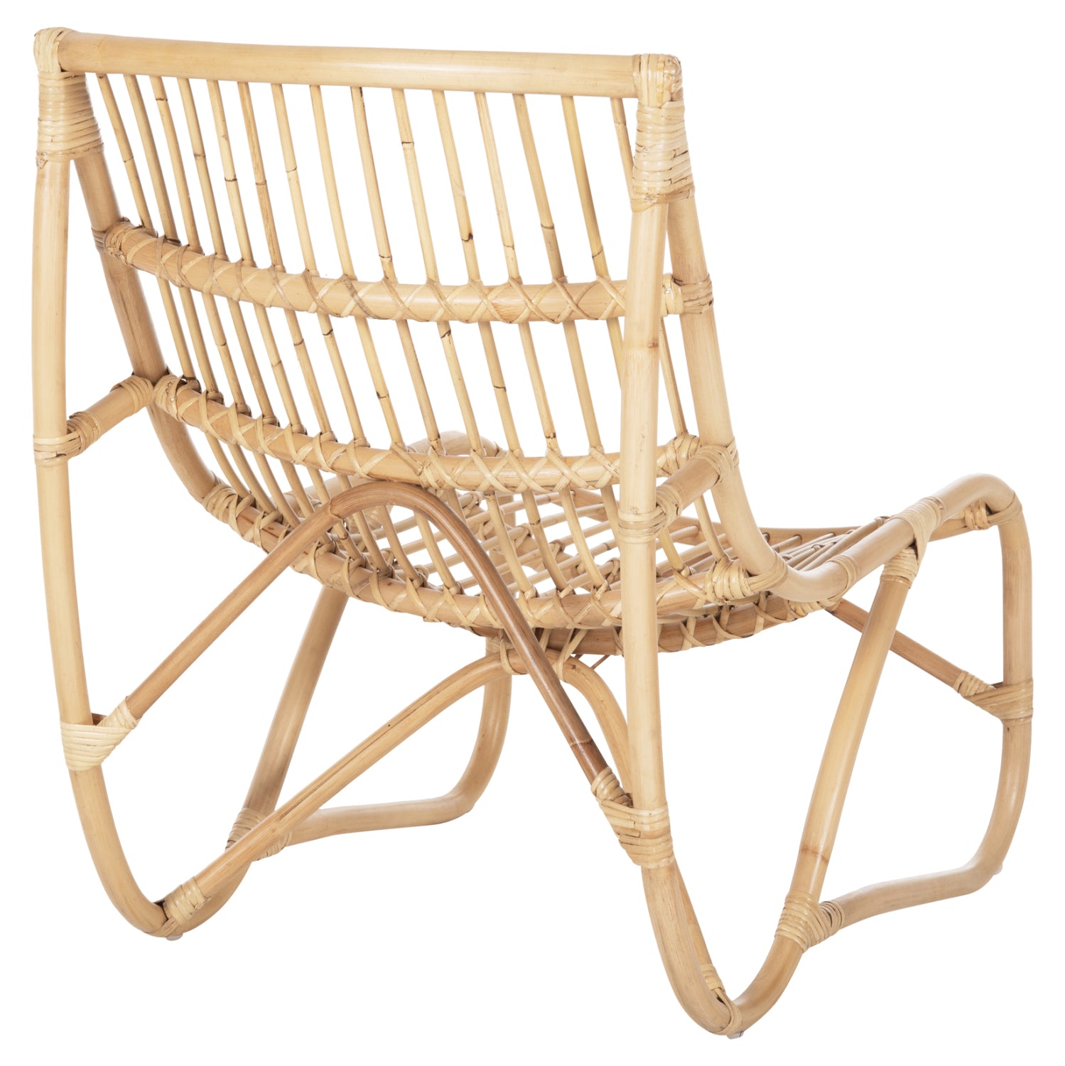 Фотьойл GRINN с ратанови пръчки в натурален цвят 56,5x73,5x79,5Hсм.