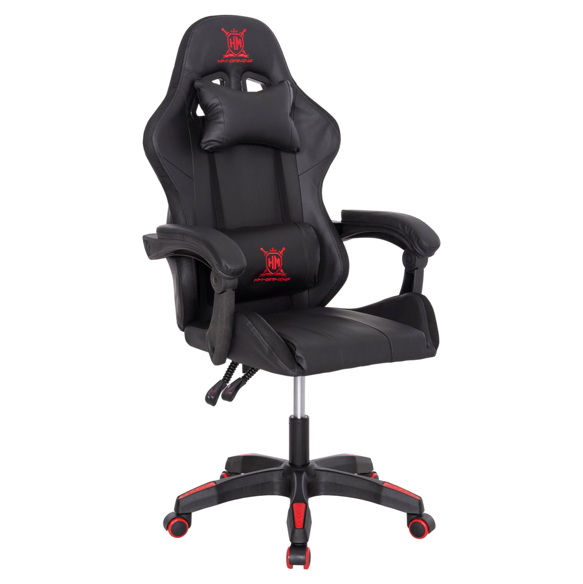 ГЕЙМЪРСКИ ФОТЬОЙЛ DARREN ЧЕРНО-ЧЕРВЕНО PVC 58.5x100x120Всм.