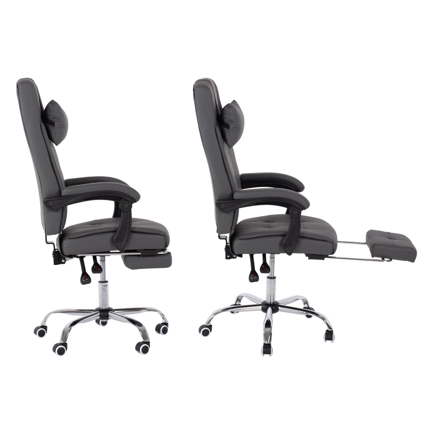 ОФИС СТОЛ EXECUTIVE СИВ СЪС СГЪВАЕМ ПОДЛАКЪТНИК 58x71x128см Височина