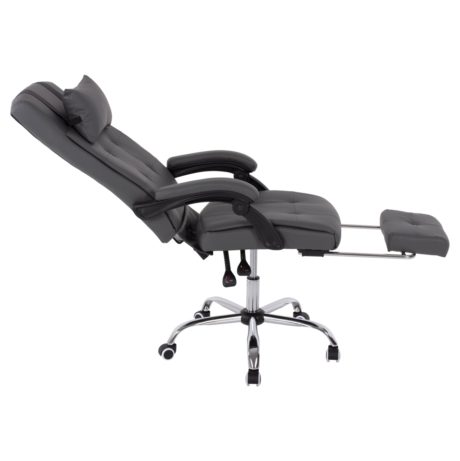 ОФИС СТОЛ EXECUTIVE СИВ СЪС СГЪВАЕМ ПОДЛАКЪТНИК 58x71x128см Височина