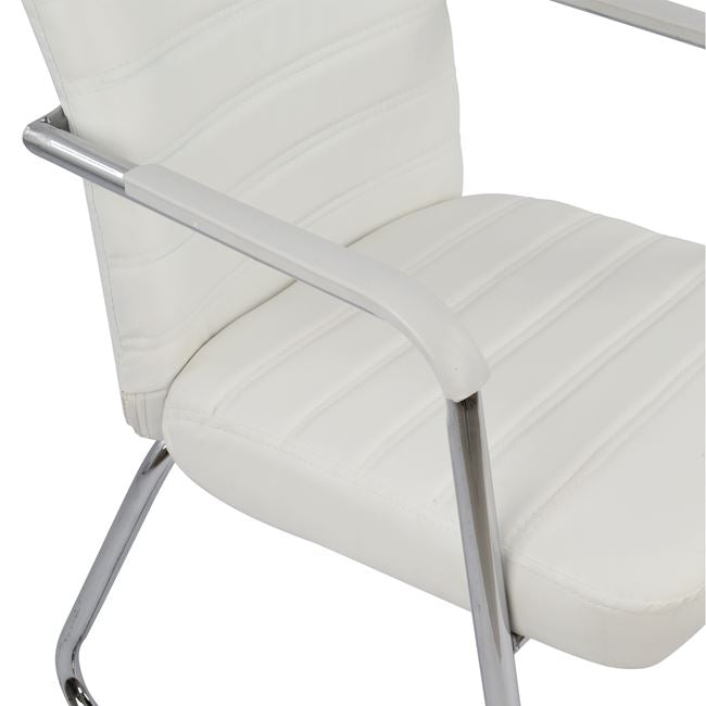 Конферентен стол Бял 55,5x67,5x94 см