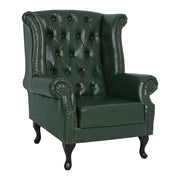 Фотьойл тип Chesterfield Polina,, кипарис зелено PU 83x79x104 см