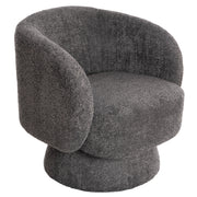 ВЪРТЯЩ СЕ ФОТЬОЙЛ KARLEN СИВ БУКЛЕ ПЛАТ 78x81x77Hсм.