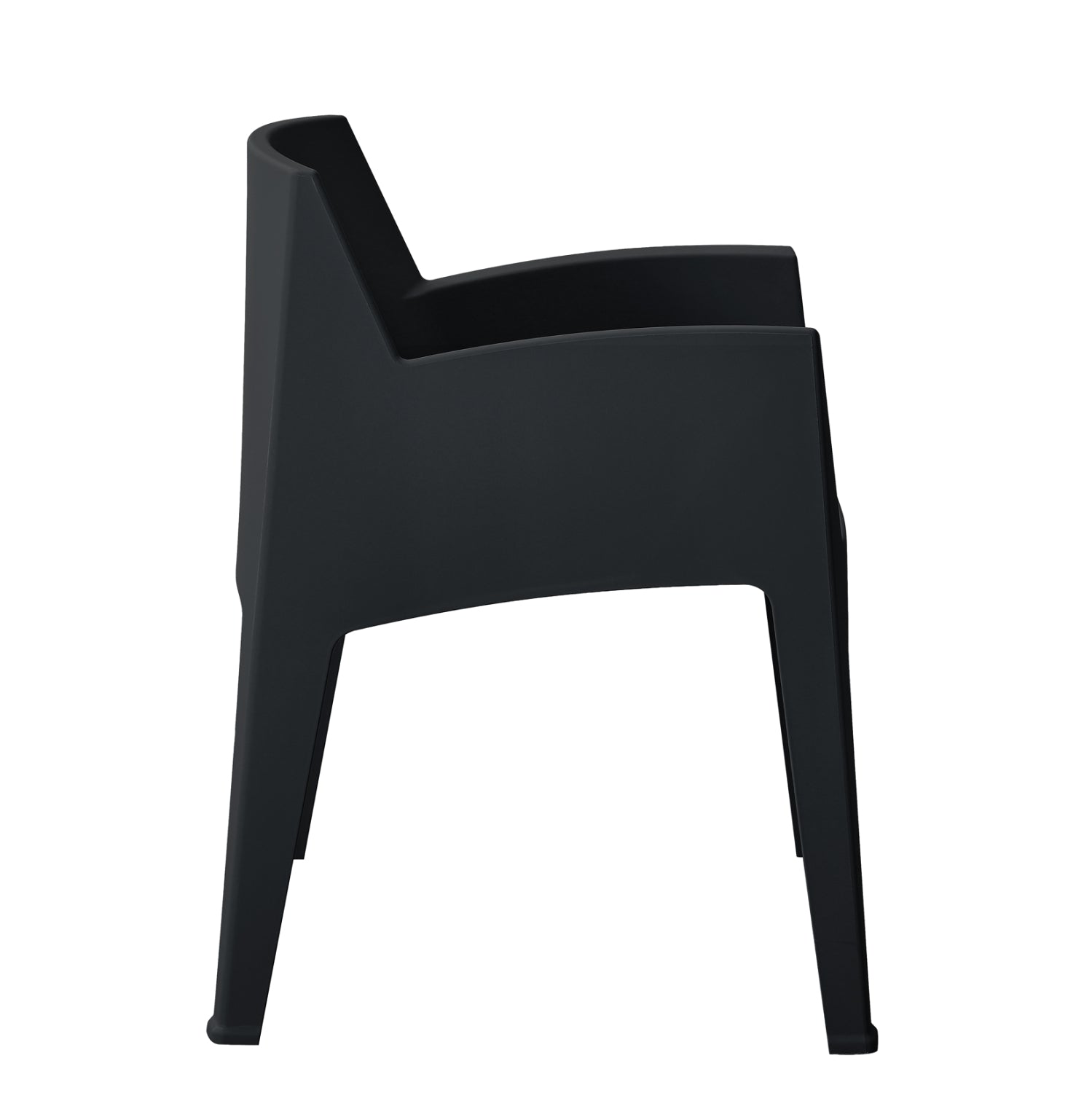 Полипропиленов фотьойл SLEEK черен 68x63x82.5см