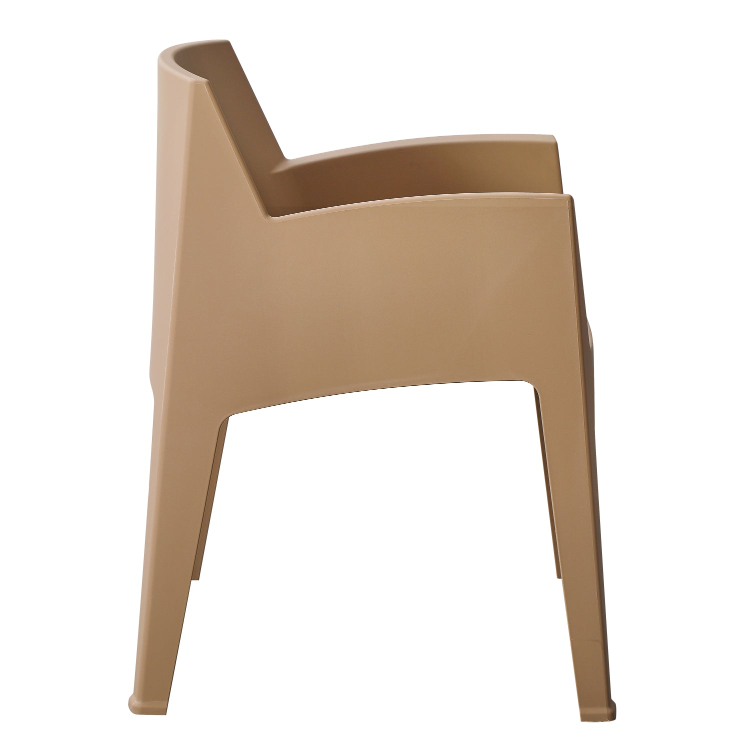 Полипропиленов стол с подлакътници SLEEK капучино 68x63x82.5Hcm.