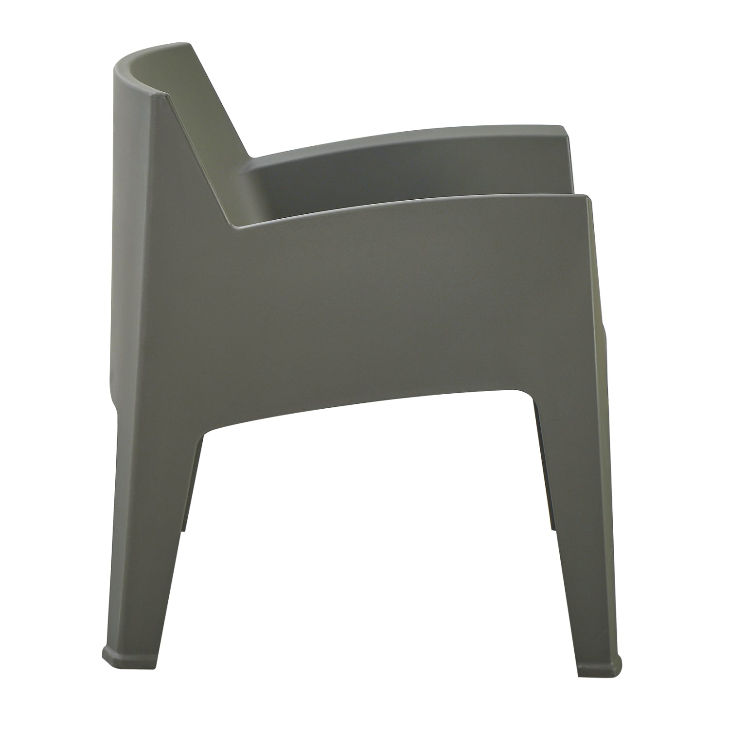 ПОЛИПРОПИЛЕНОВ ЛАУНДЖ ФОТЬОЙЛ SLEEK ТЪМНО ЗЕЛЕНО-МАСЛИНОВО 62x68x73Hсм.