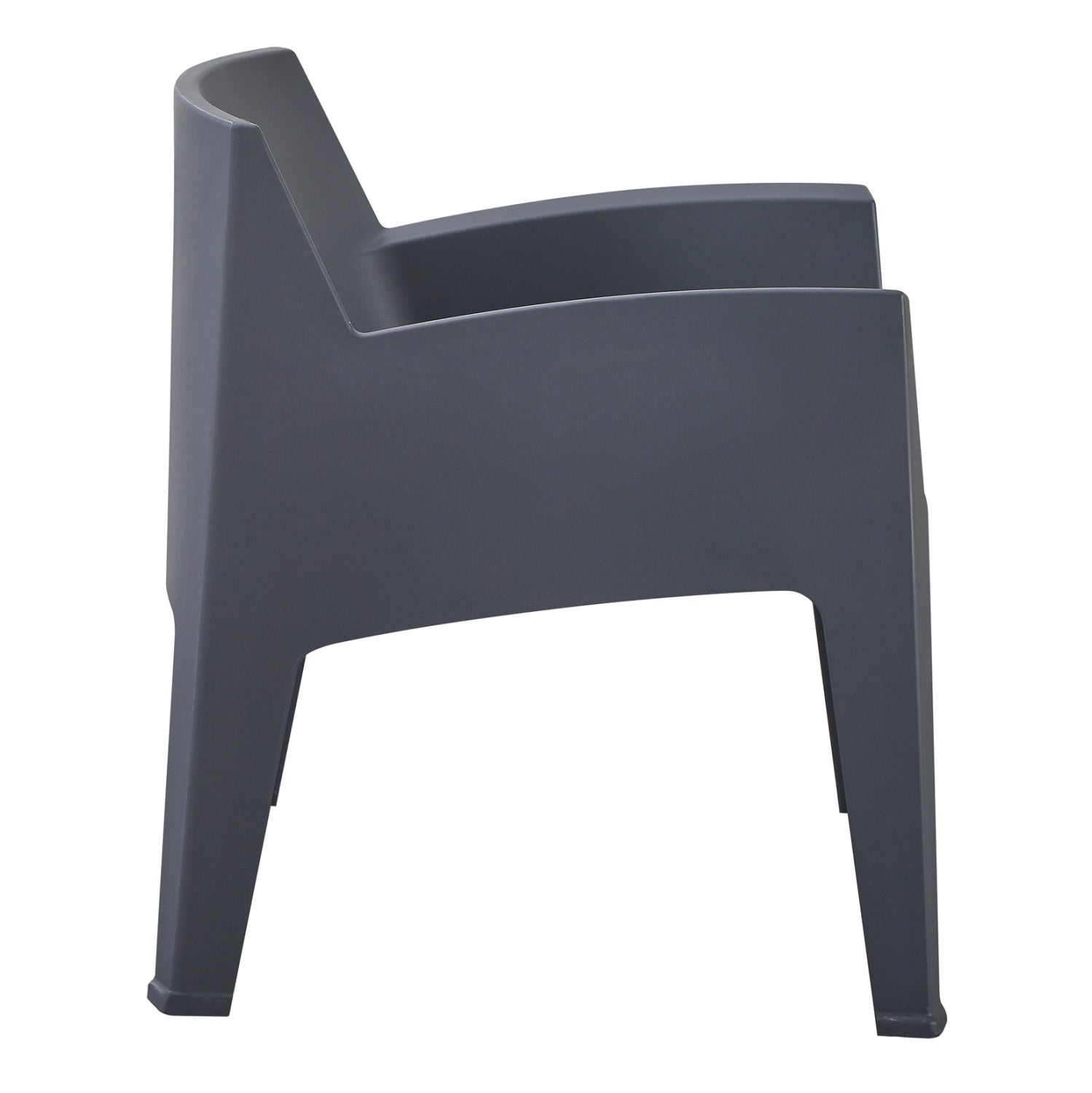 ПОЛИПРОПИЛЕНОВ ЛАУНДЖ ФОТЬОЙЛ SLEEK СИВ 62x68x73Hсм.