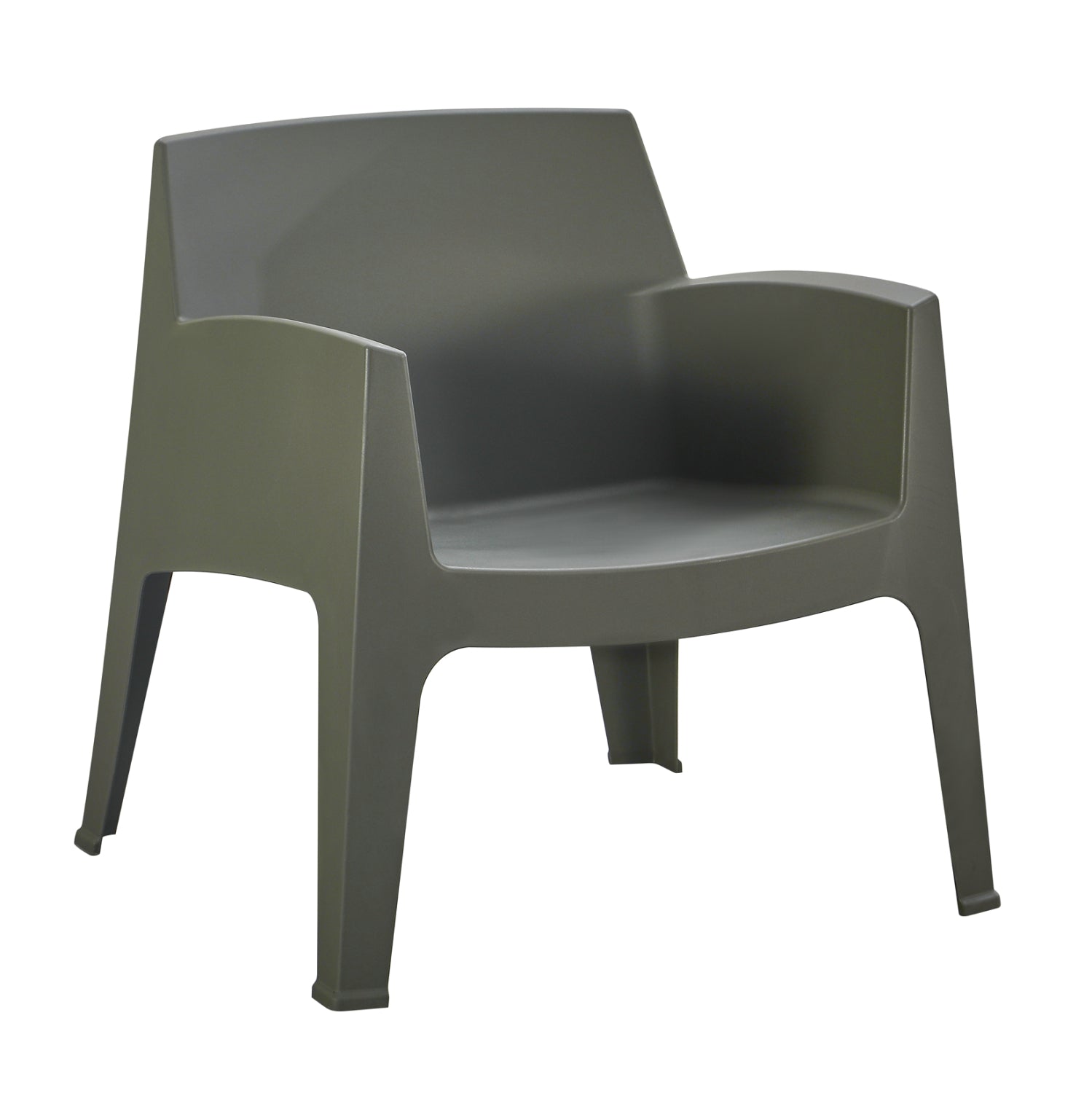 ПОЛИПРОПИЛЕНОВ ЛАУНДЖ ФОТЬОЙЛ SLEEK ТЪМНО ЗЕЛЕНО-МАСЛИНОВО 62x68x73Hсм.