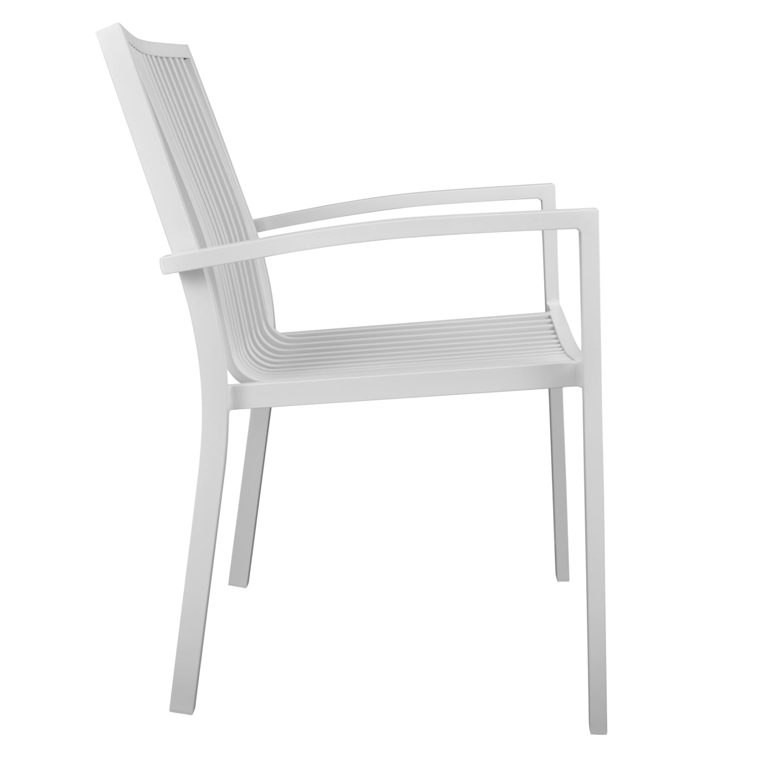 Трапезен стол BRONCA Бял алуминий 54,2x59x83,5Hсм.