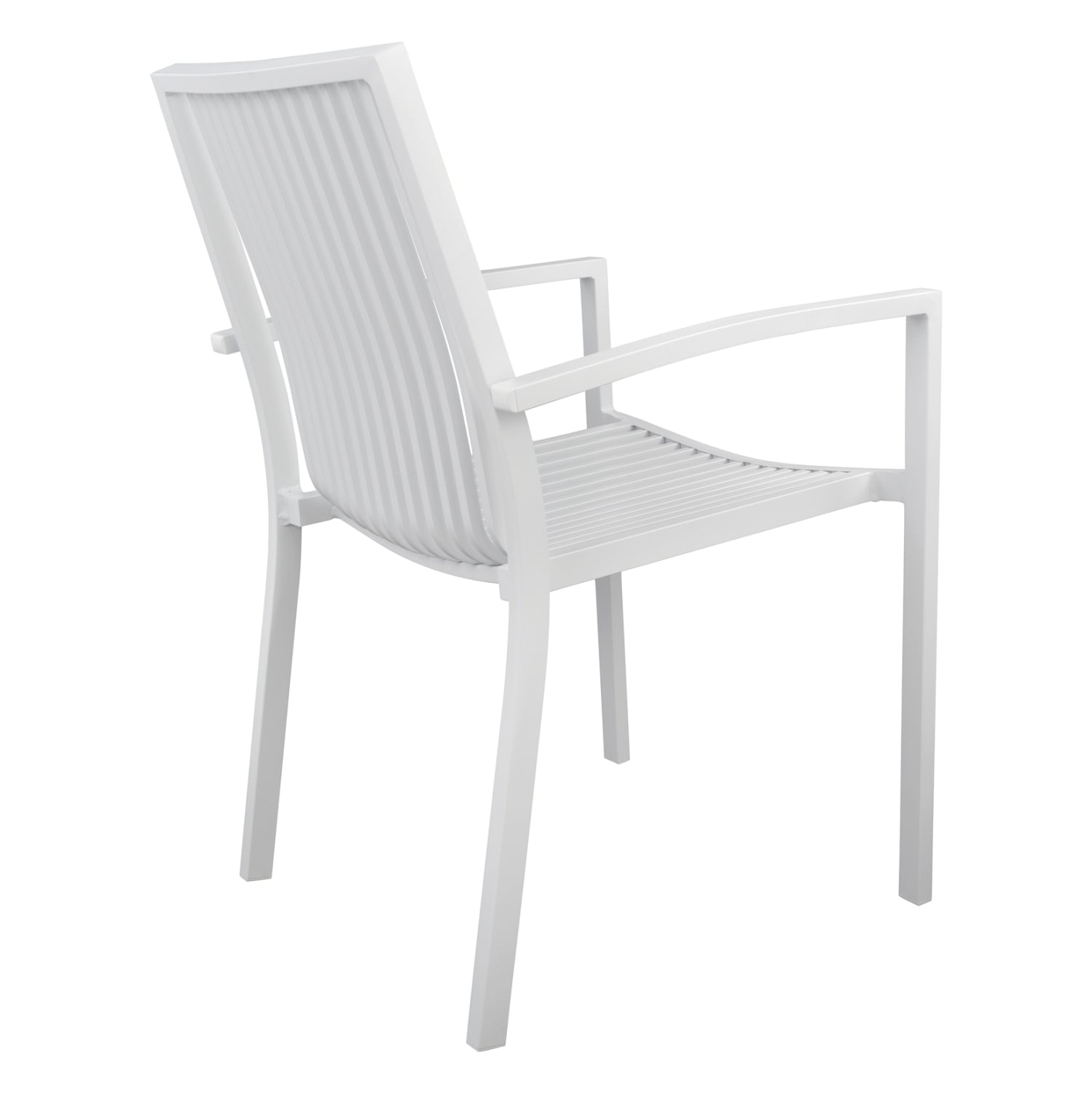 Трапезен стол BRONCA Бял алуминий 54,2x59x83,5Hсм.