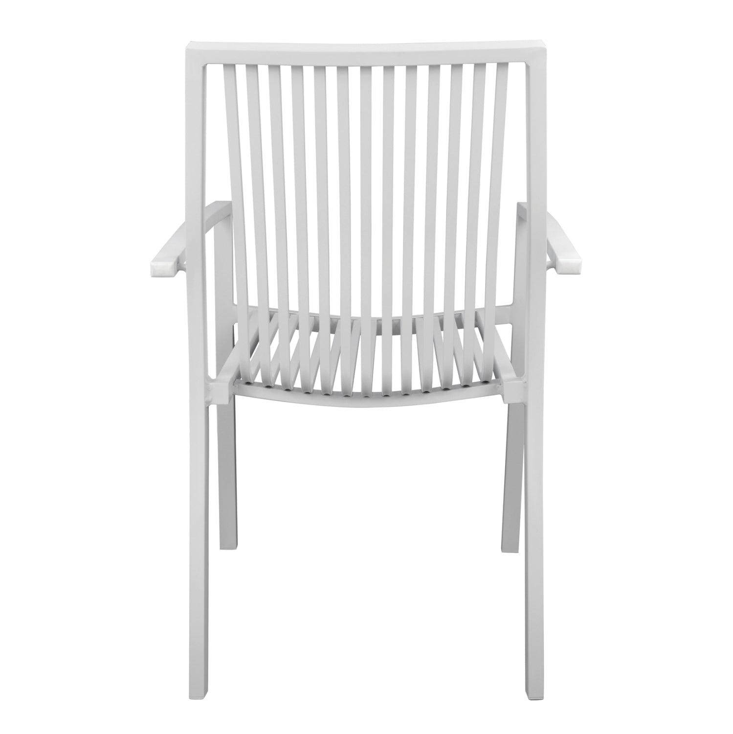 Трапезен стол BRONCA Бял алуминий 54,2x59x83,5Hсм.